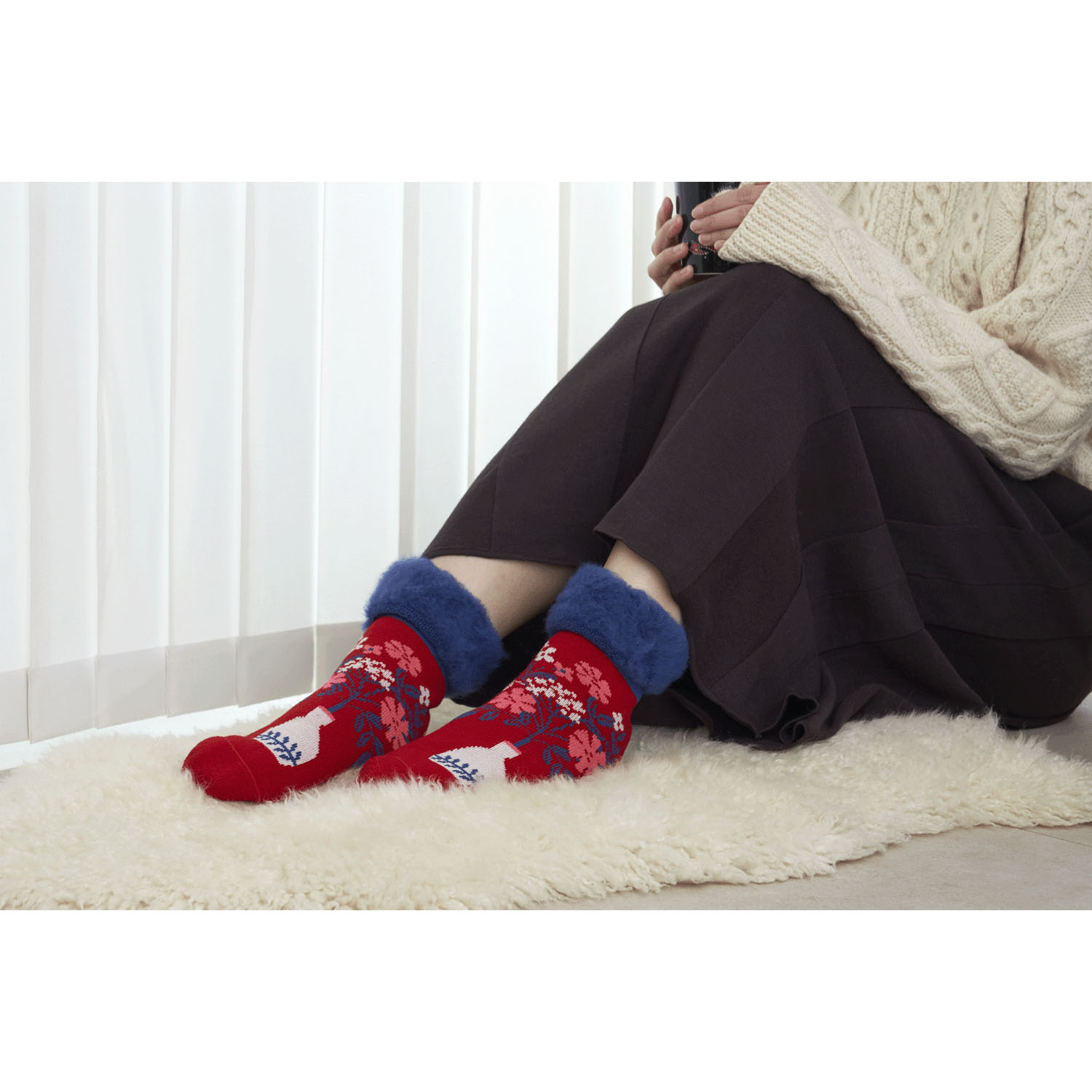 fromF（maljakko／フラワーベース）もこもこソックス - 画像5