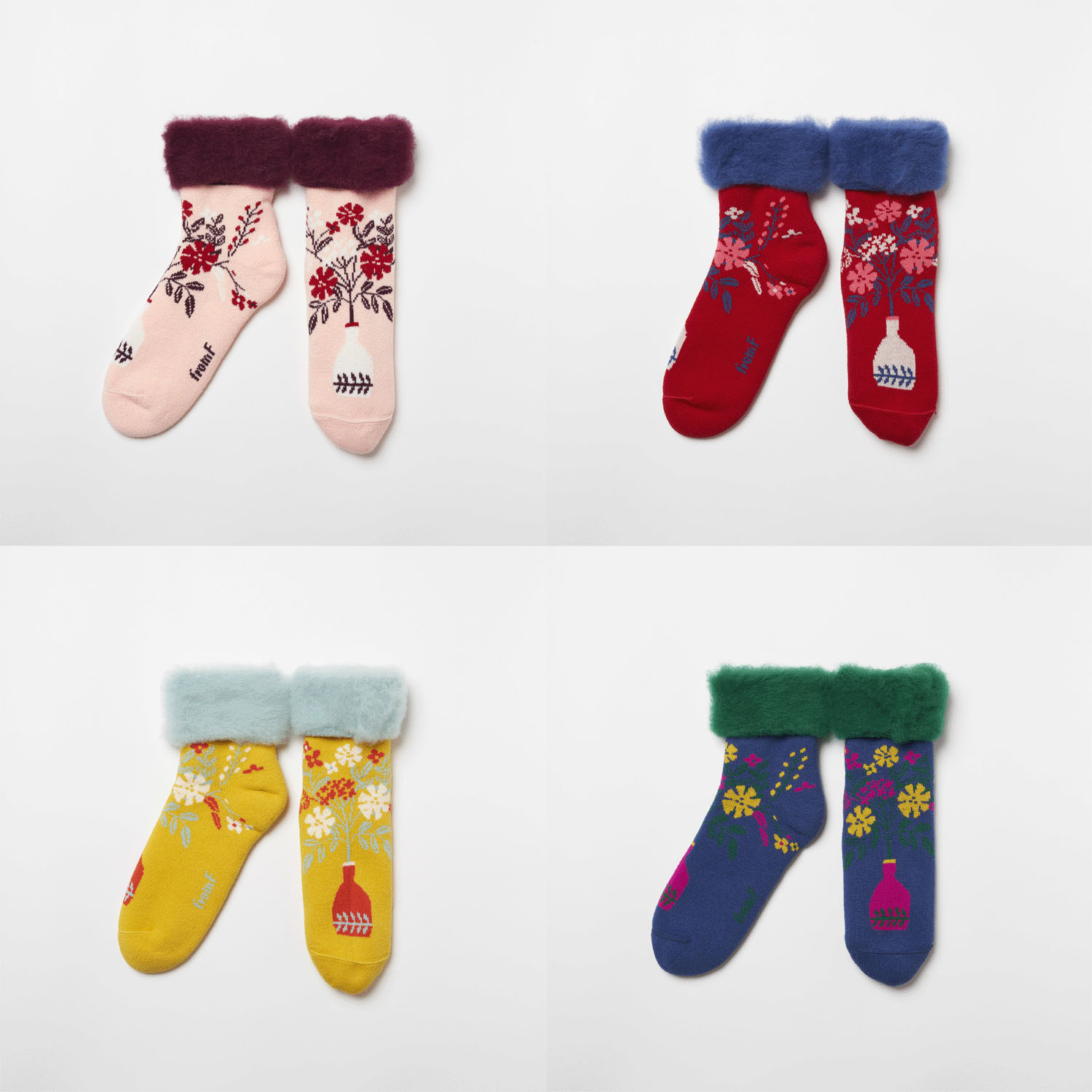 fromF（maljakko／フラワーベース）もこもこソックス