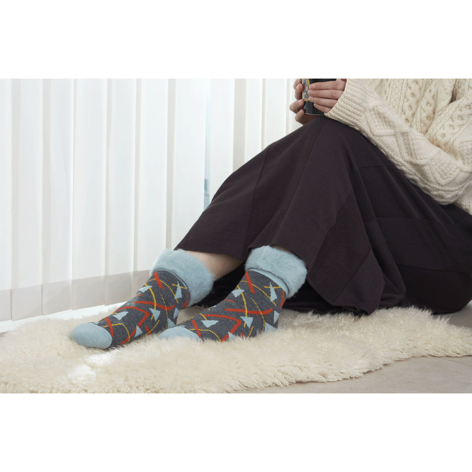 fromF（honka／アカマツ）もこもこソックス - 画像3