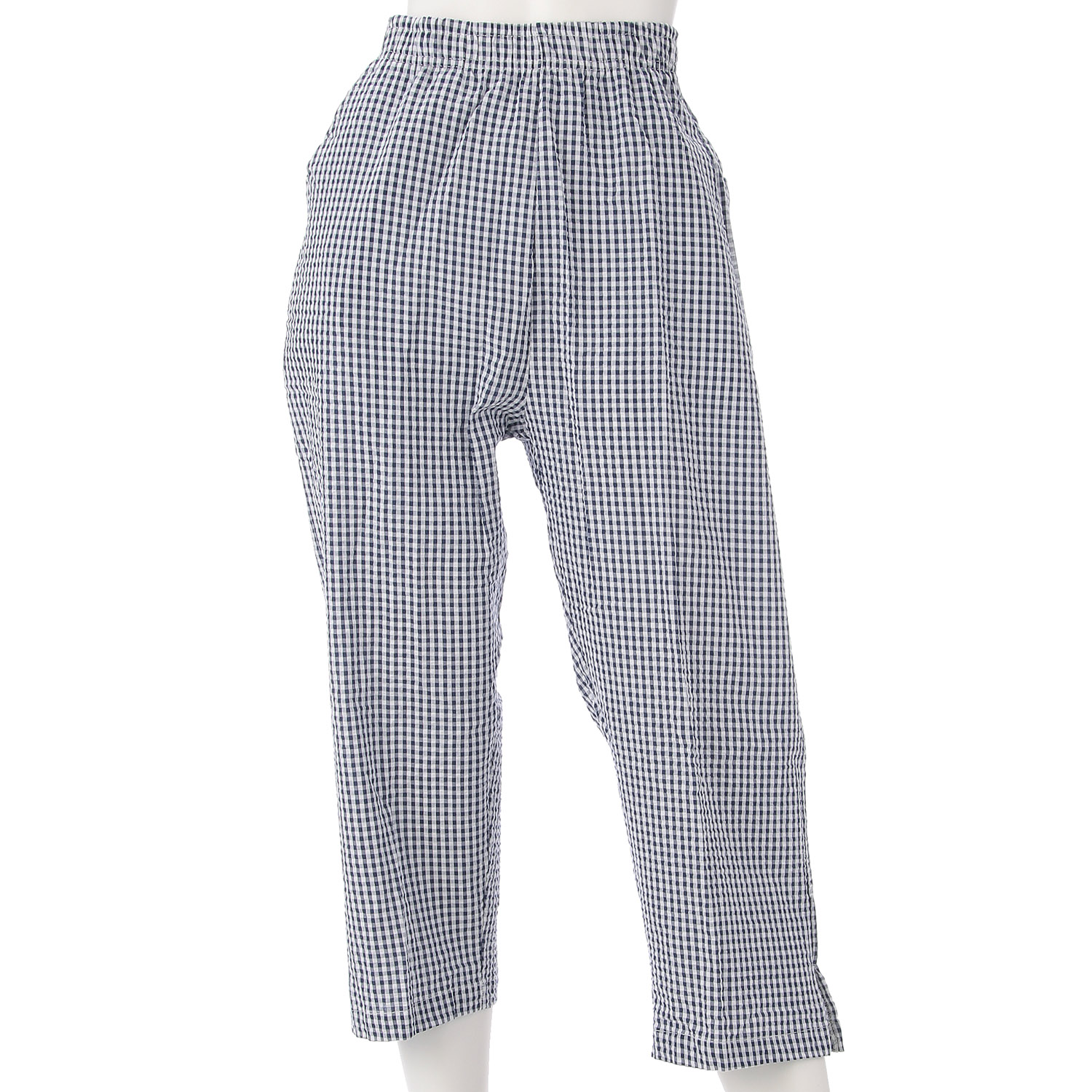 綿100％ 楽フリーPANTS ギンガムチェック 7分丈【在庫限り】 - 画像5
