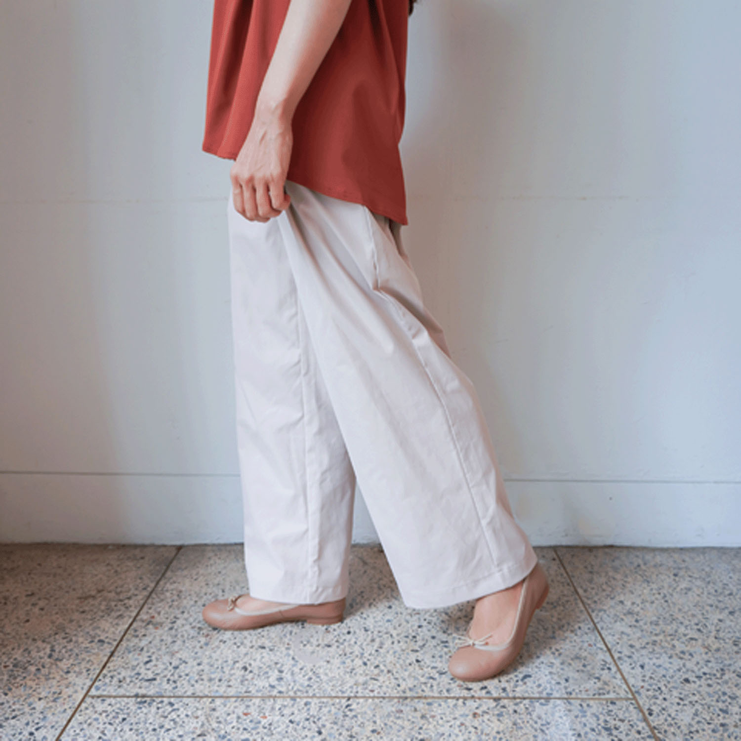 撥水 ストレッチ ワイドパンツ 【雨の日・アウトドアにおすすめ】 - 画像16