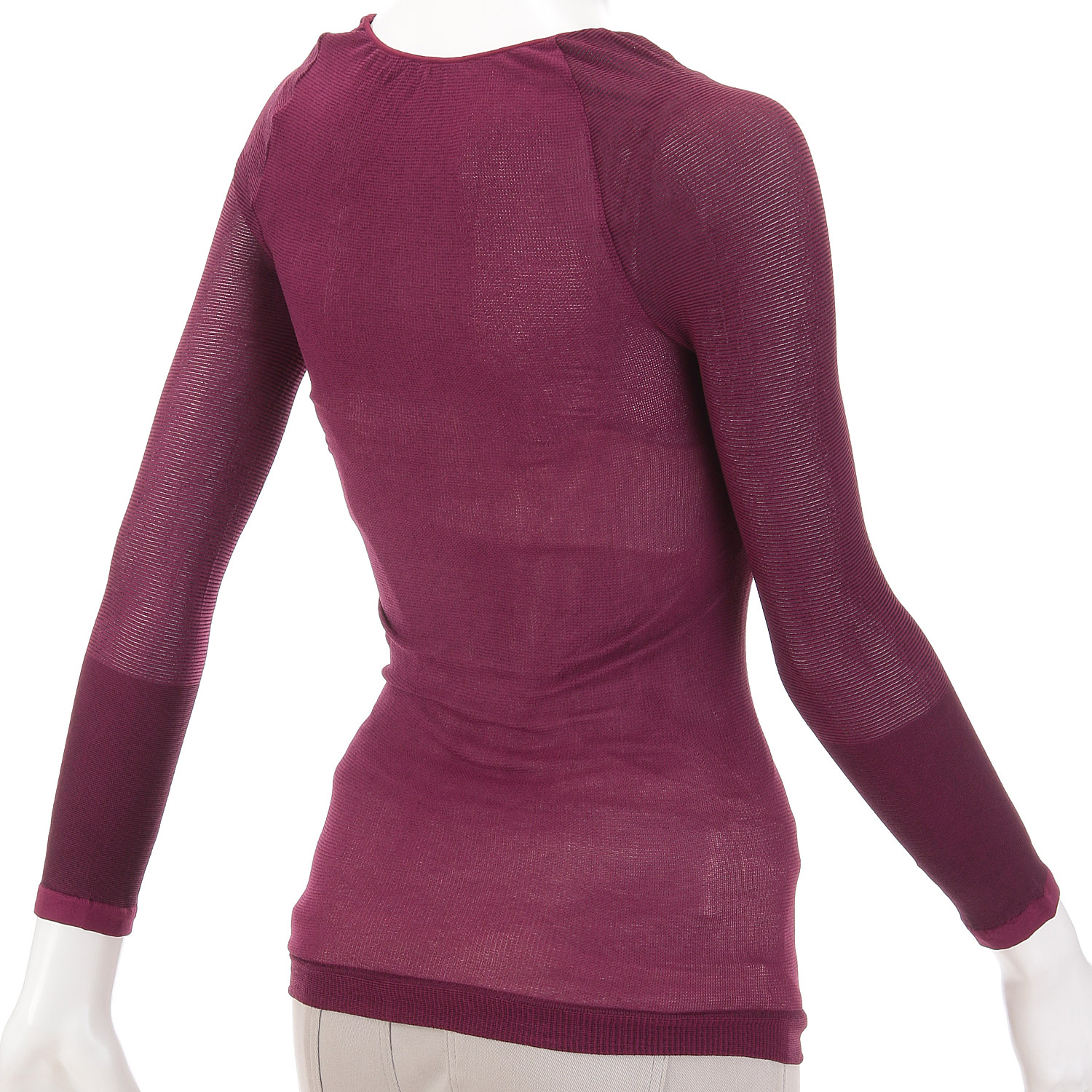 日本製 タイツ素材 8分丈 パウダリーインナー ラウンドネック【在庫限り】 - 画像7