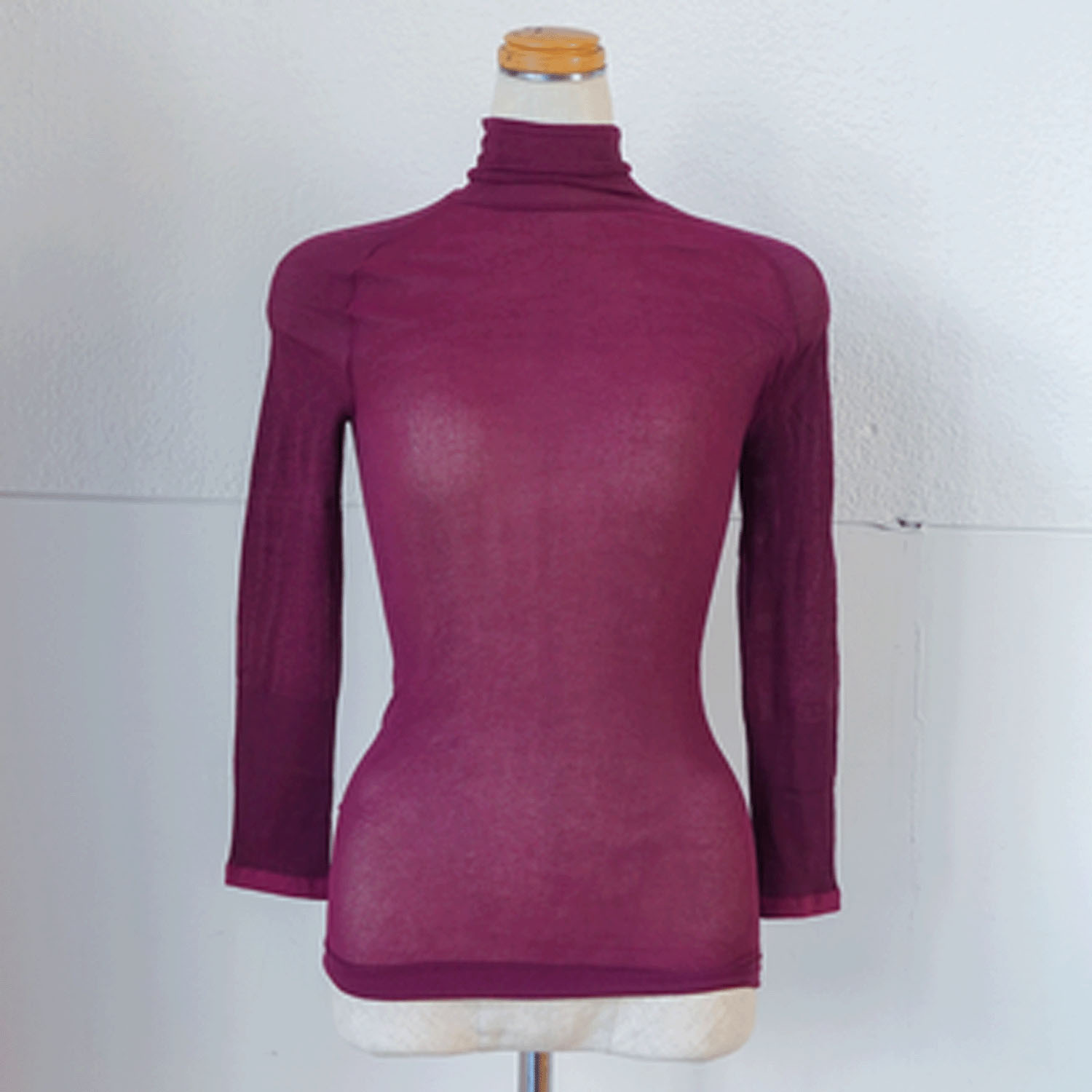 日本製 タイツ素材  8分丈 パウダリーインナー ハイネック【在庫限り】 - 画像9