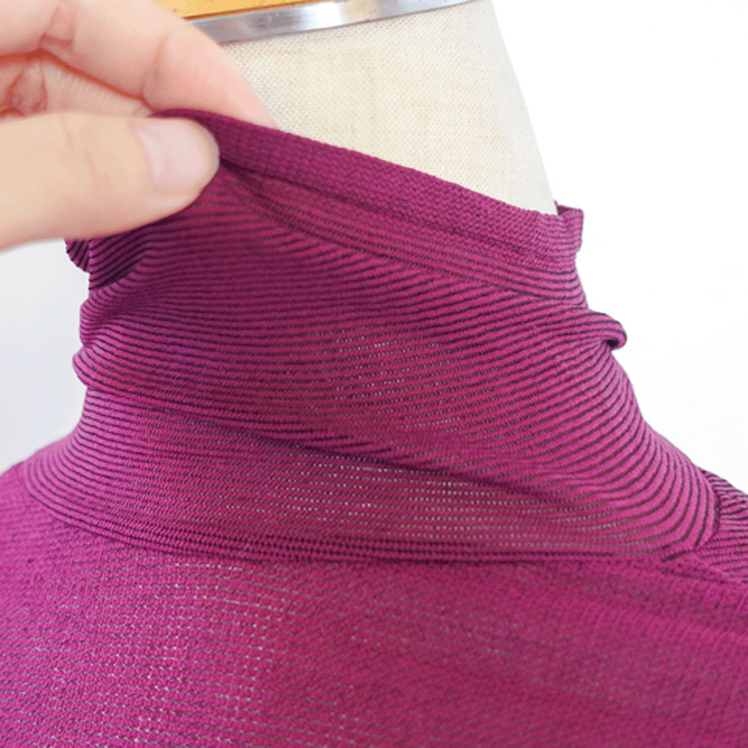 日本製 タイツ素材  8分丈 パウダリーインナー ハイネック【在庫限り】 - 画像10