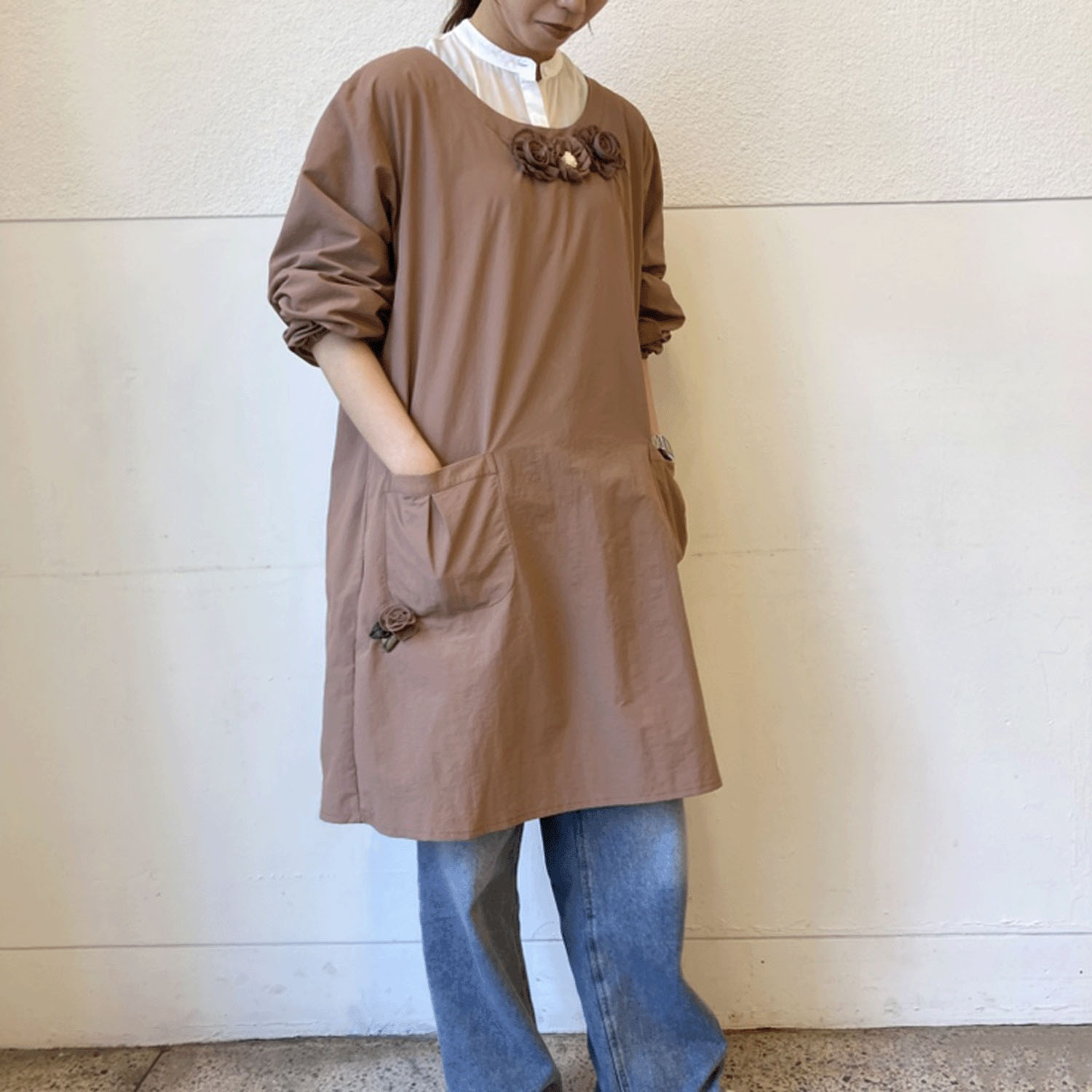 ナイロン花モチーフ割烹着 - 画像5