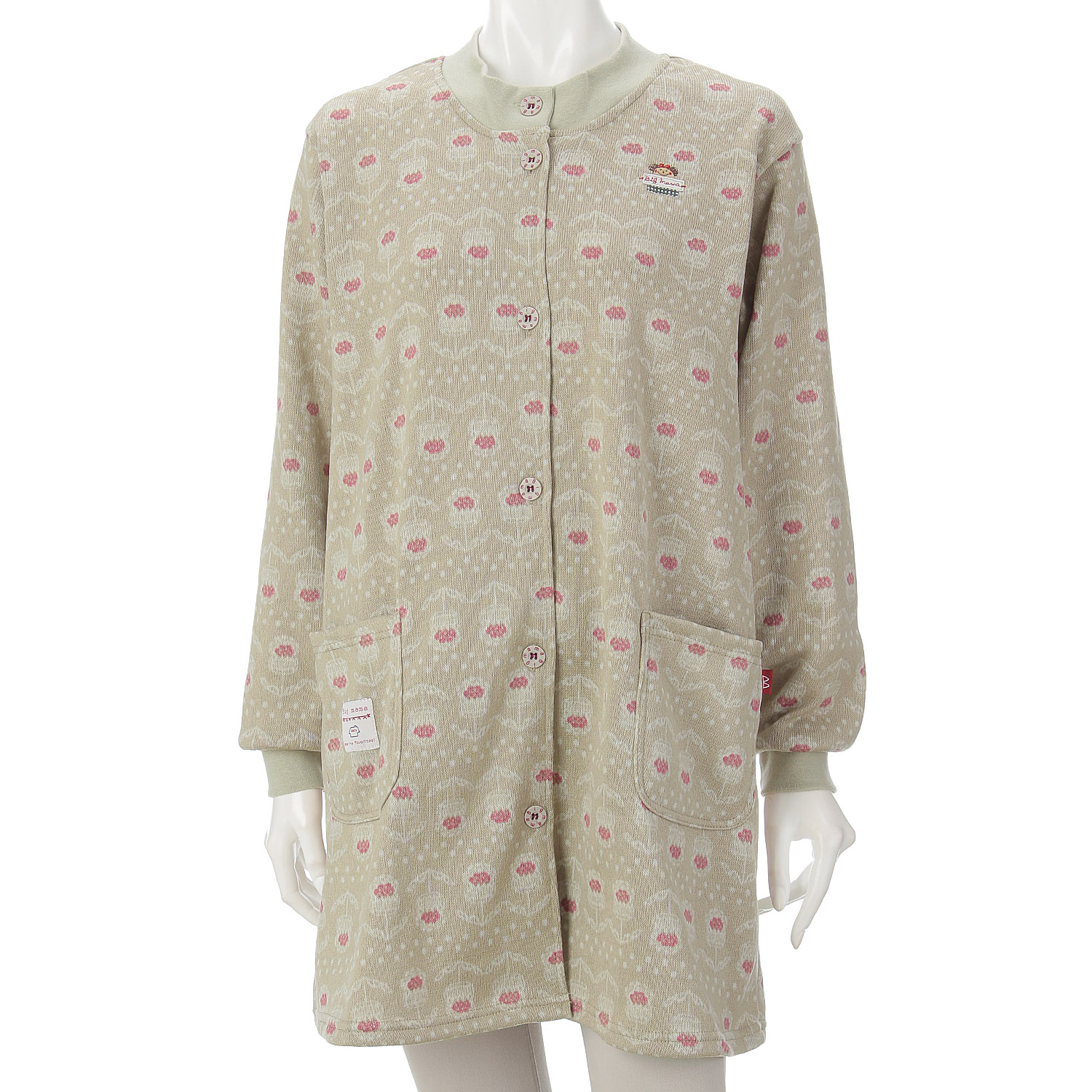 ビッグママ 裏起毛ニットカッポウ - 画像2