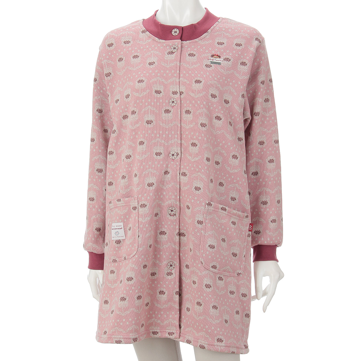 ビッグママ 裏起毛ニットカッポウ - 画像3