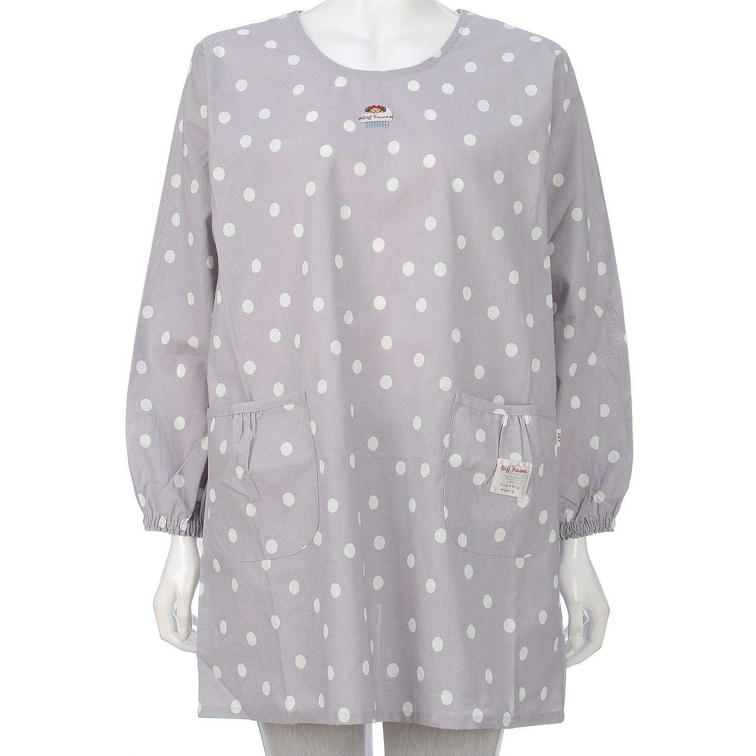 ビッグママ 水玉プリントカッポウ