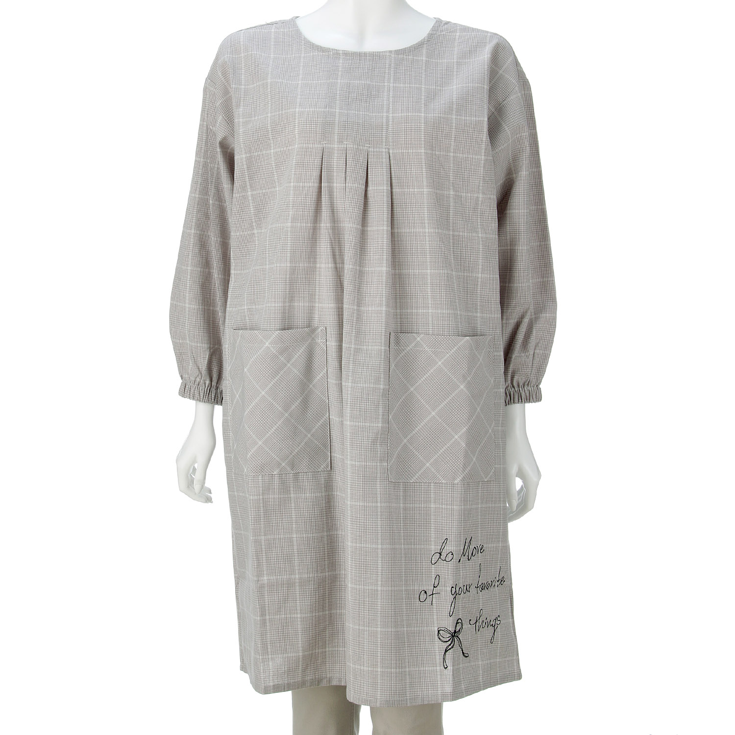 ECRU 先染め裾ロゴ刺繍カッポー - 画像2