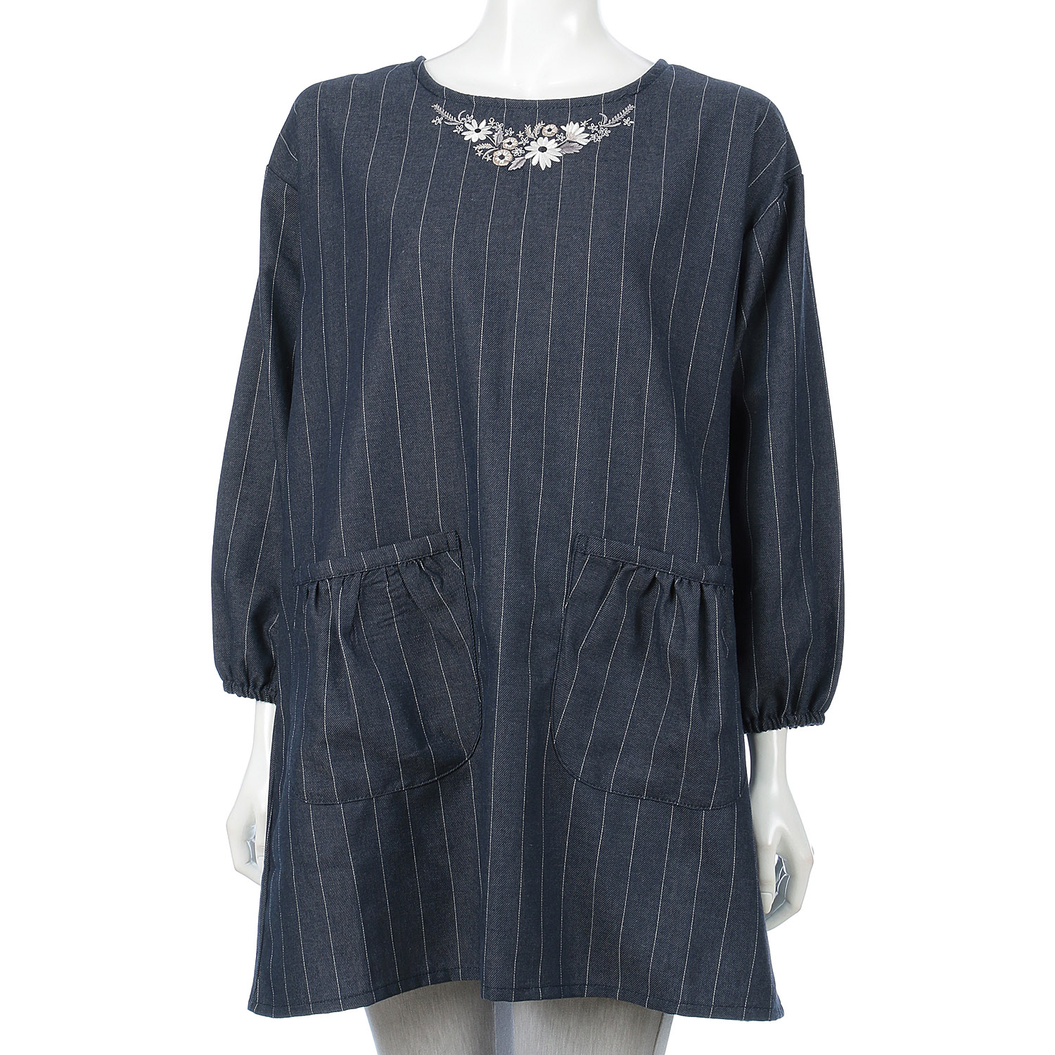 上釦下紐デニム風カッポー - 画像3