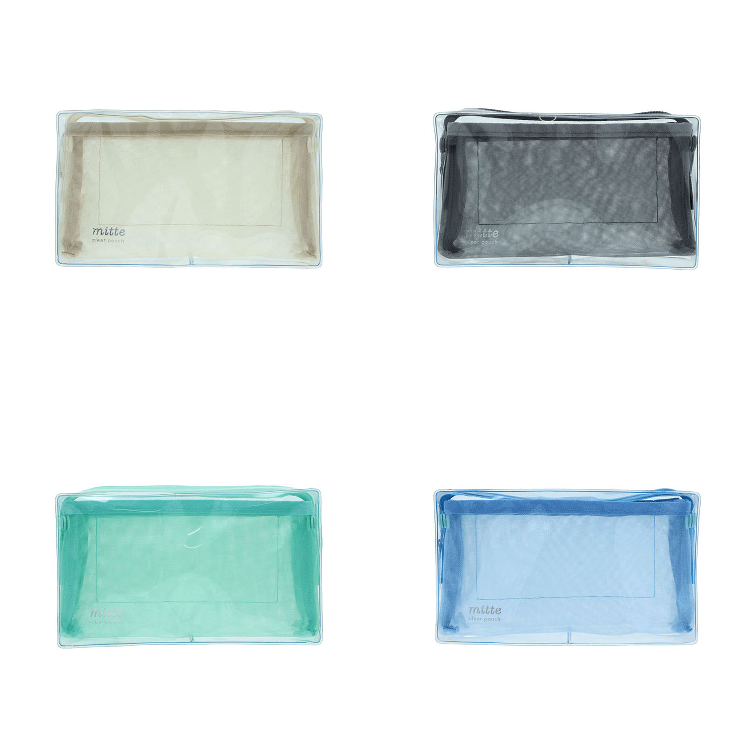 mitte クリアメッシュボックスポーチ - 画像1