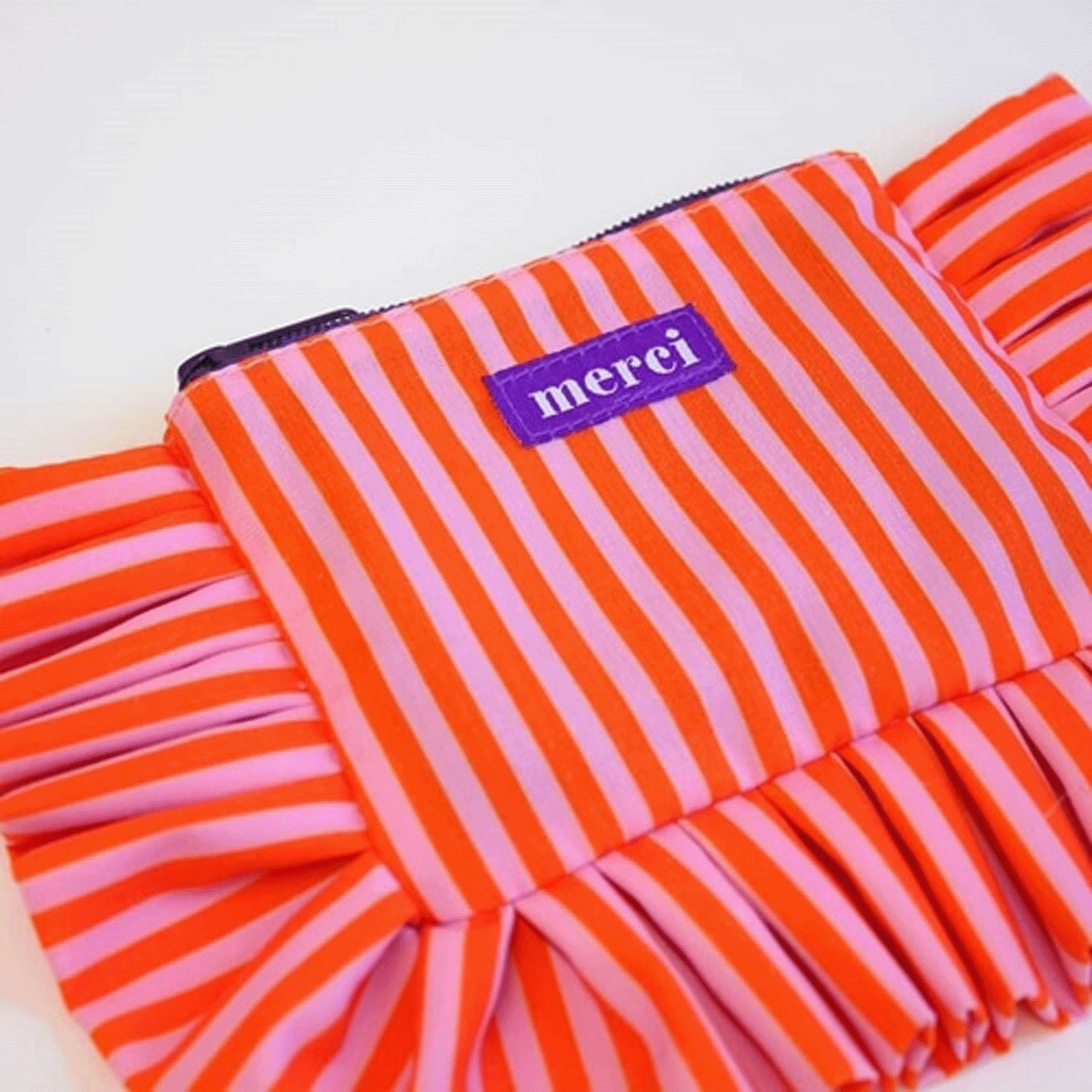 MERCI ストライプ コットンポーチS - 画像4