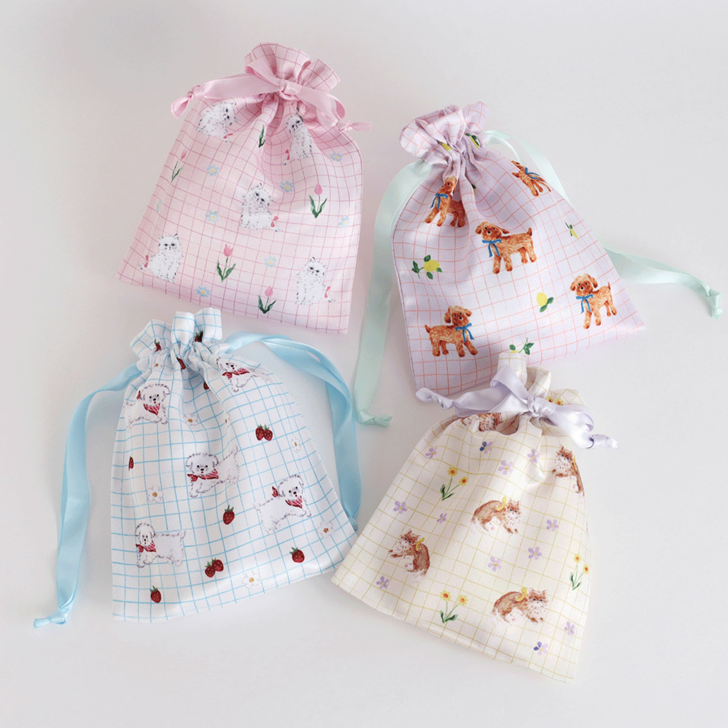 利光春華 サテン巾着