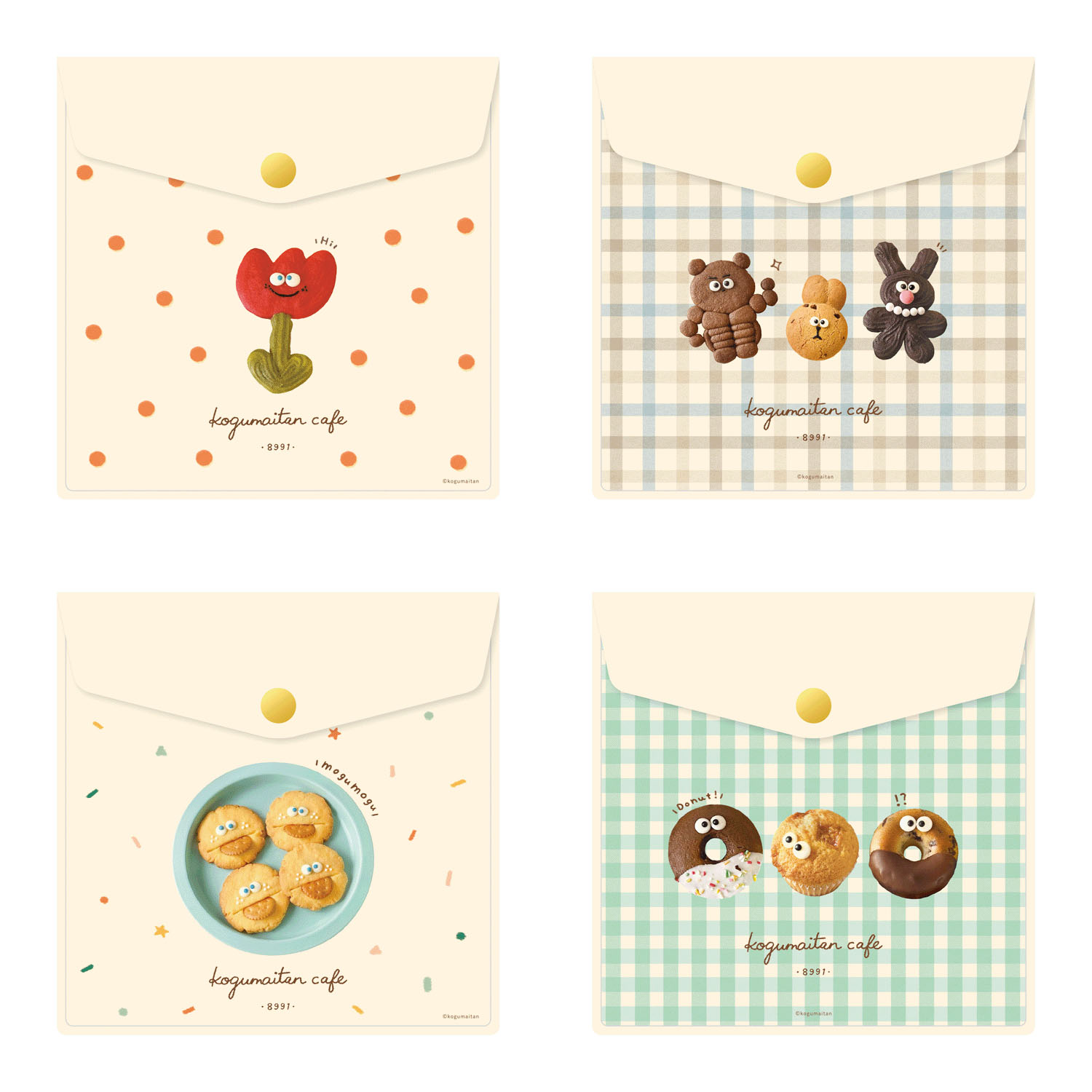 こぐまいたん ホック付きポーチ