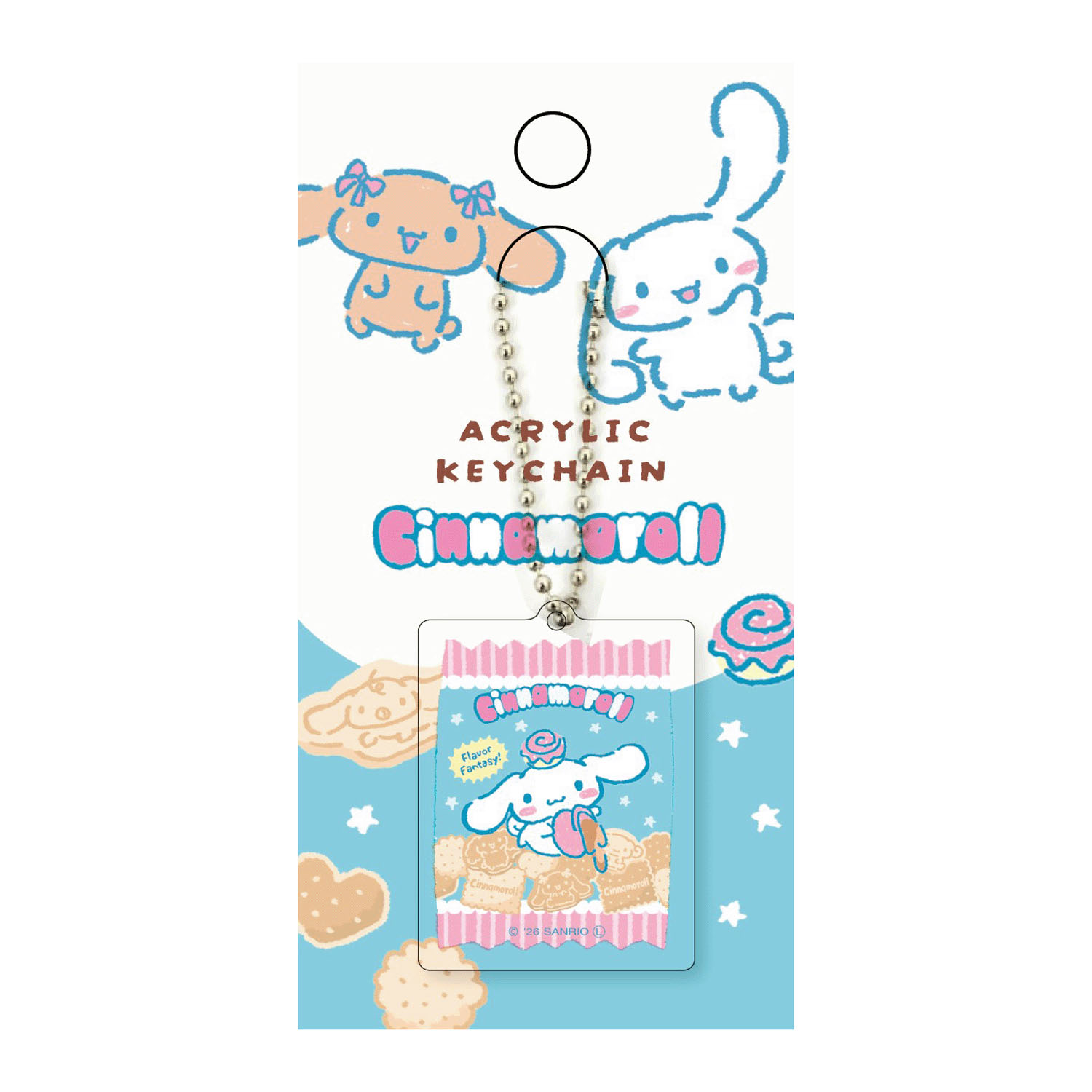 シナモロール  ボールチェーンアクリルキーホルダー  おやつパーティー - 画像1