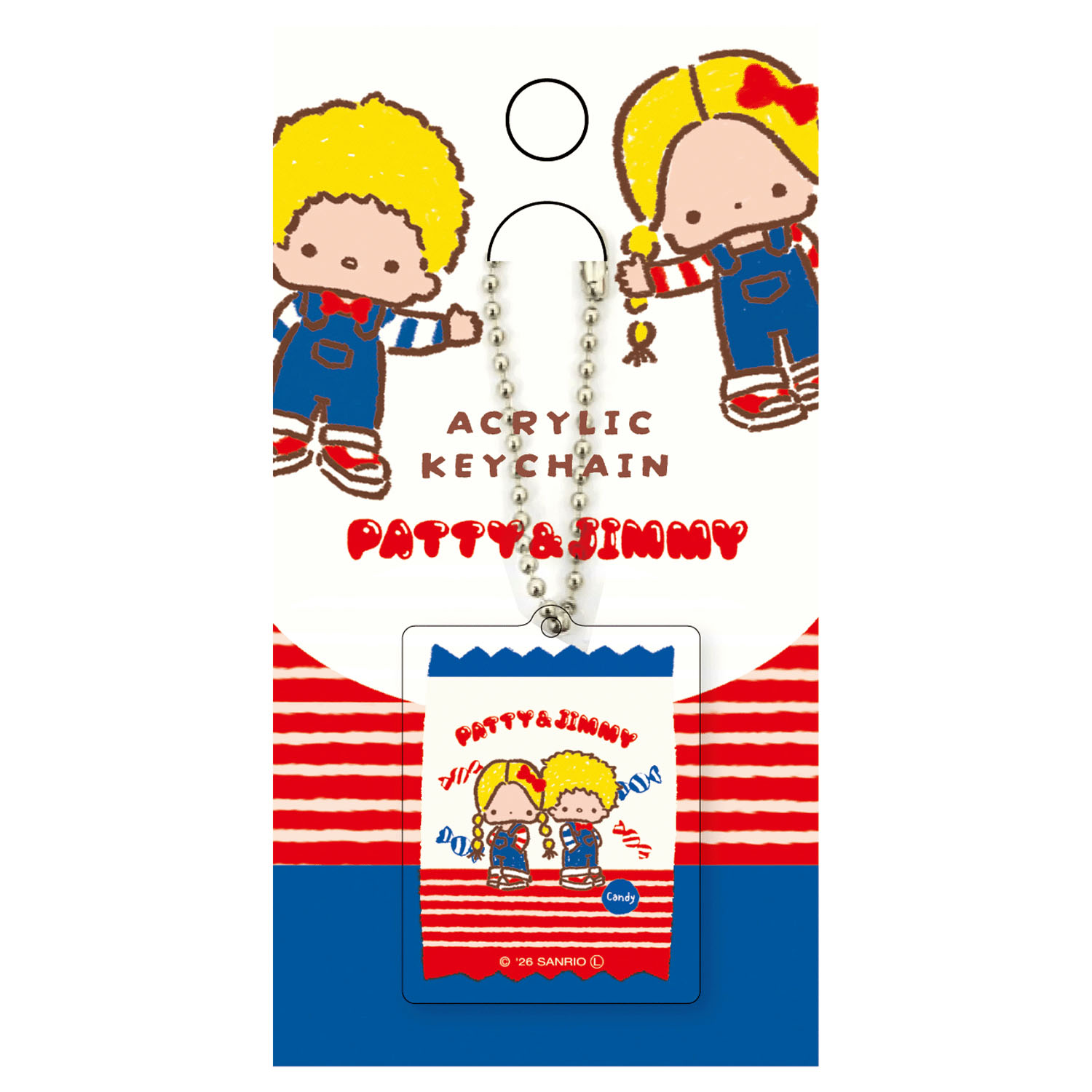 パティ＆ジミー  ボールチェーンアクリルキーホルダー  おやつパーティー - 画像1