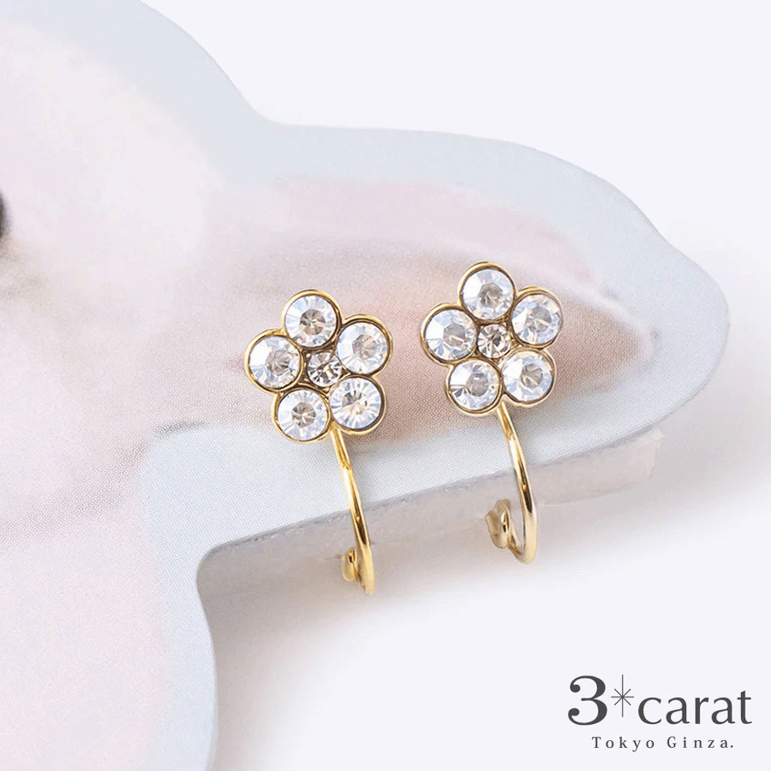 ループフィットイヤリング  フラワー - 画像2