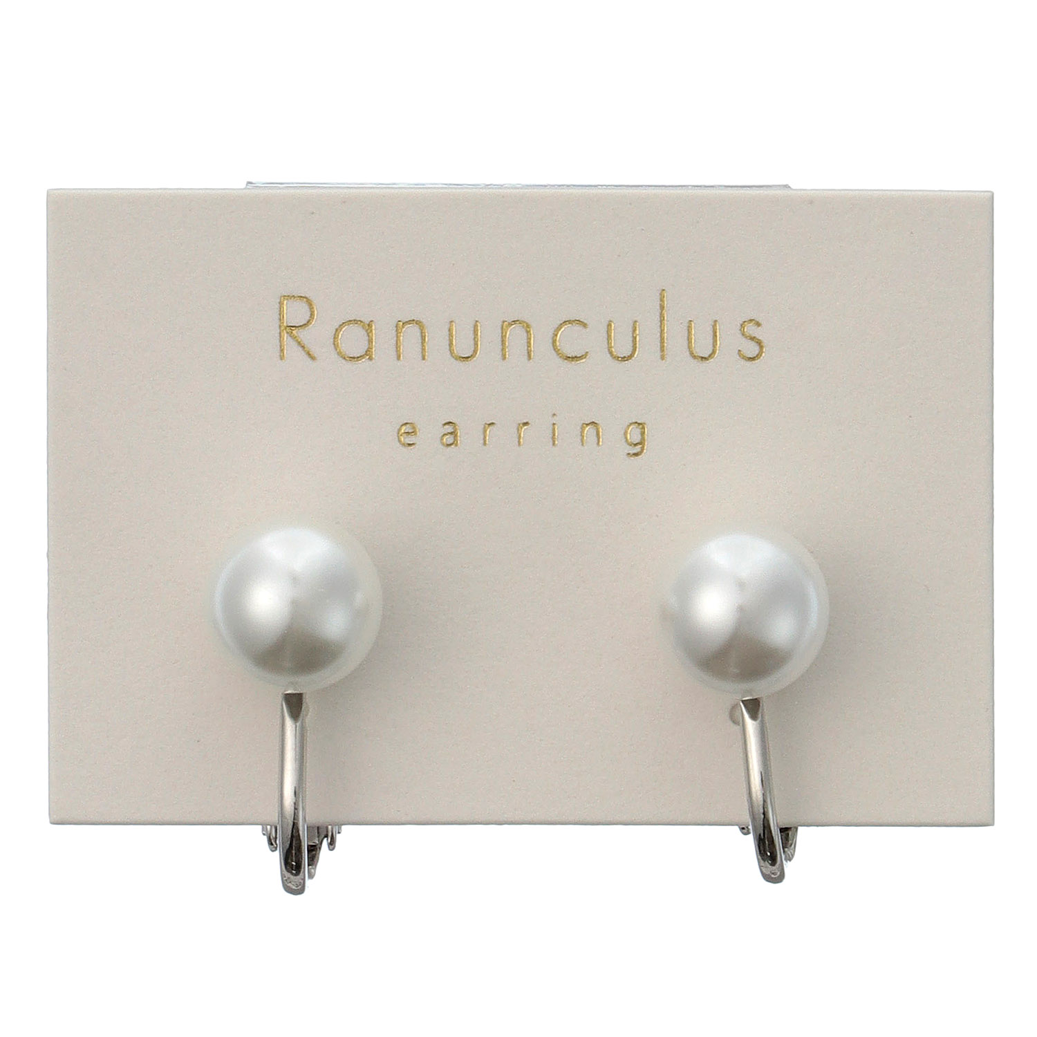 ガラスパールイヤリング - 画像1