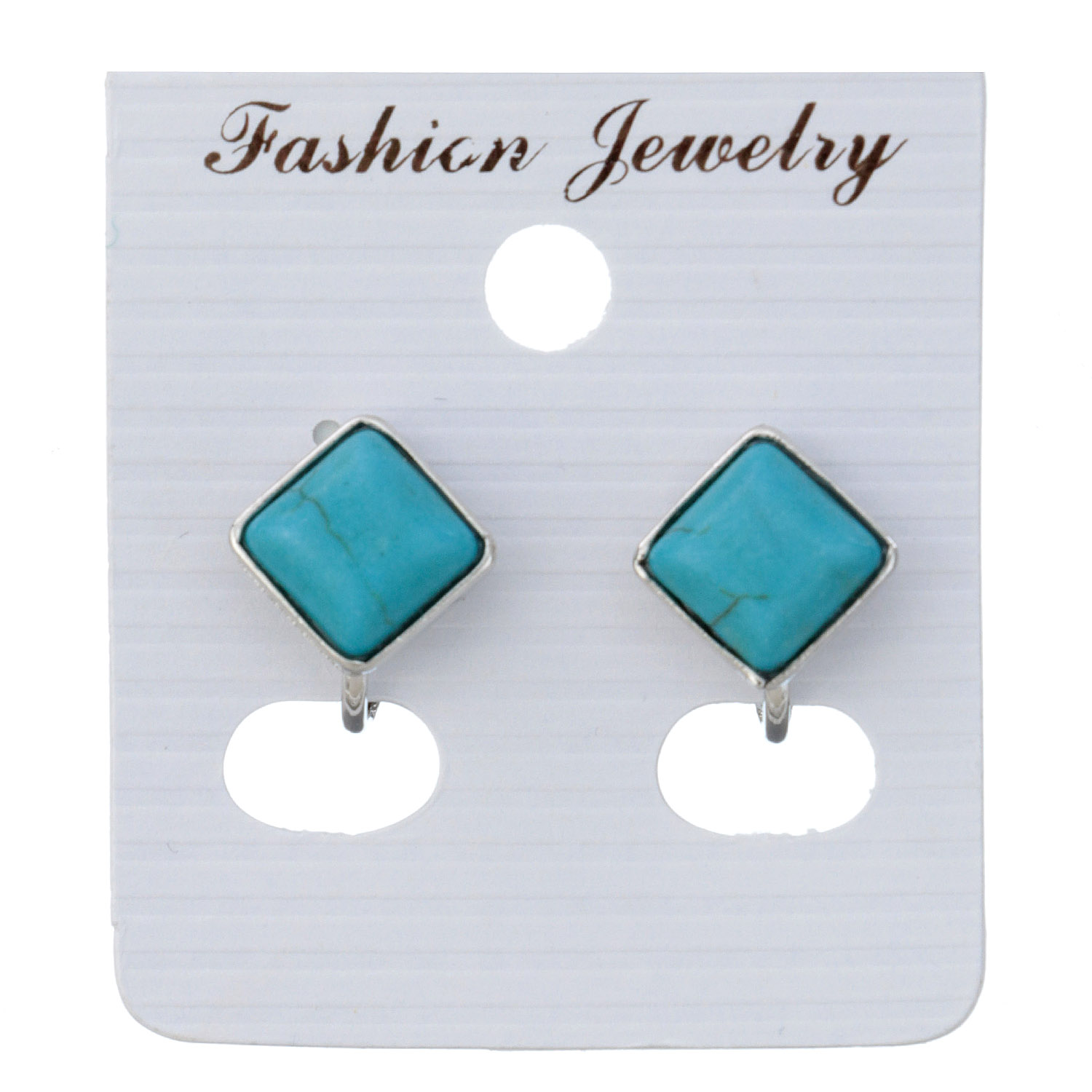 ターコイズカラーイヤリング - 画像1