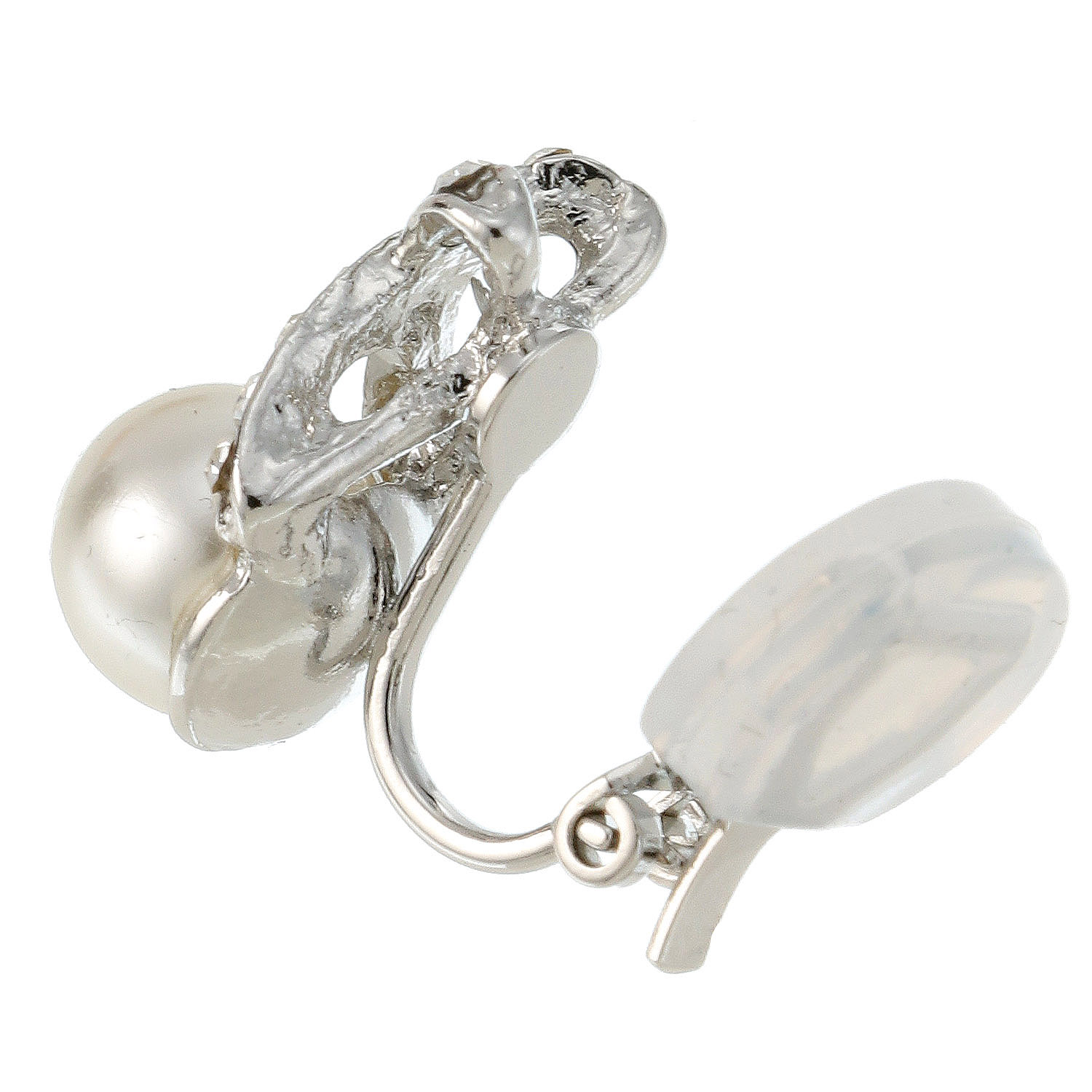 樹脂付クリップイヤリング クロスパール - 画像2