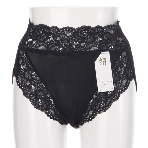 【在庫限り】絹丈長レースショーツ（絹紡糸） - 画像2