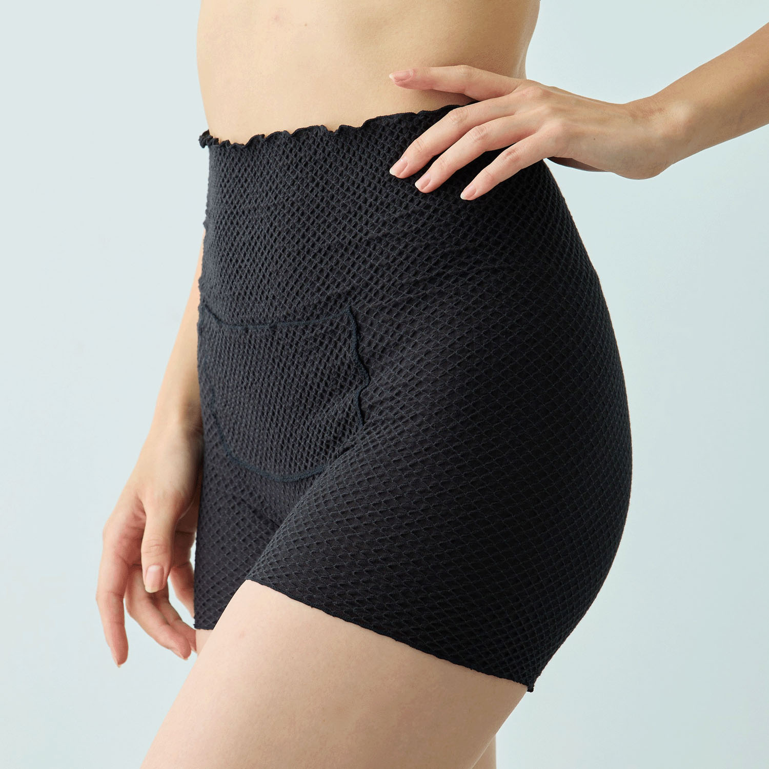 ポケット付腹巻パンツ M ブラック のびりら - 画像10