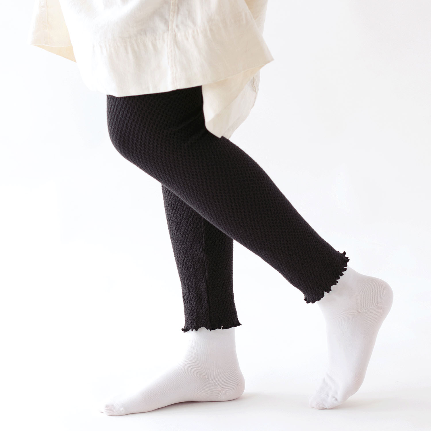 レギンス M ブラック のびりら - 画像1