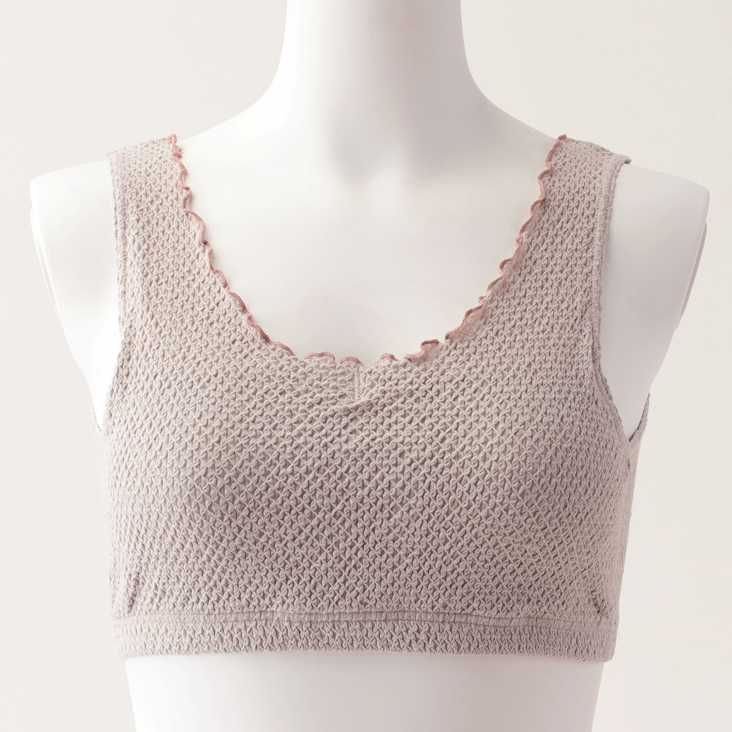 リラックスブラ M サンドベージュ のびりら - 画像1