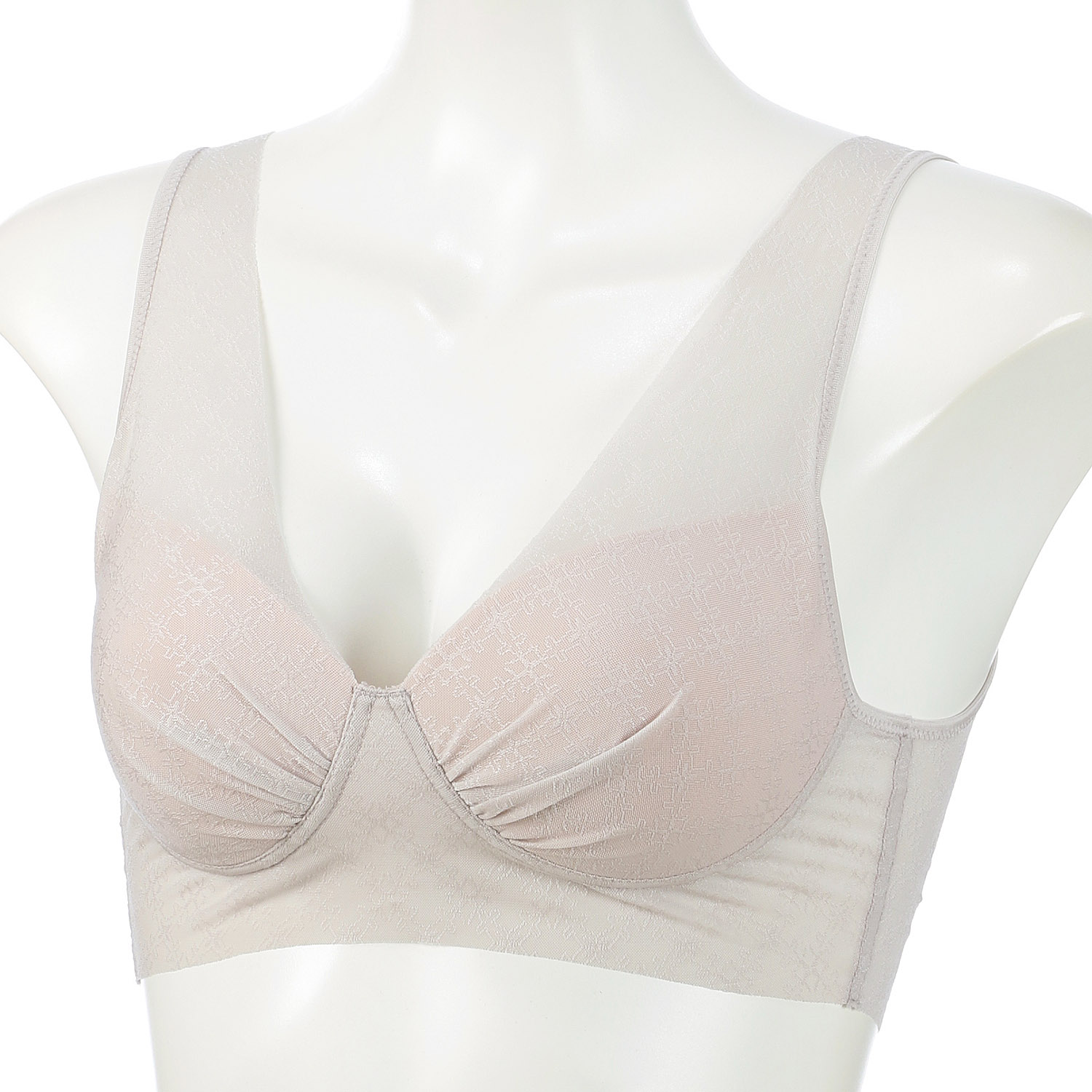 【軽Make（ふんわりカップ）】ノンワイヤーブラジャー - 画像1