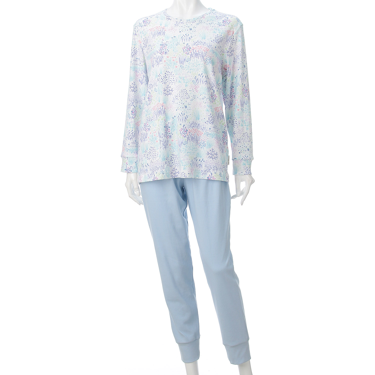 点と線模様製作所 綿 スムース プリント 春の庭  レディース パジャマ - 画像4