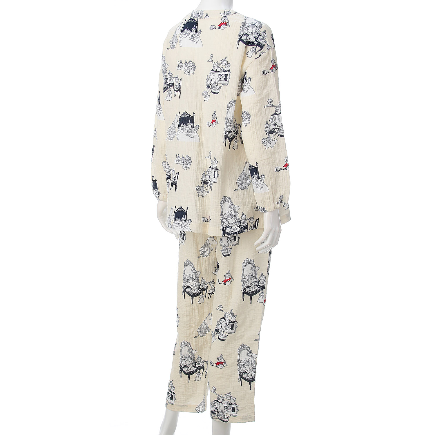 Amour アムール×MOOMIN ムーミン 二重ガーゼシャーリングプリント パジャマ - 画像2
