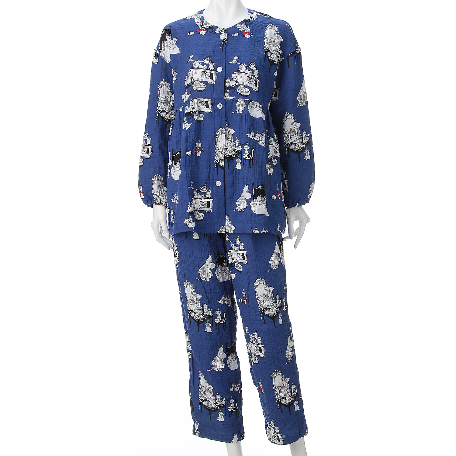 Amour アムール×MOOMIN ムーミン 二重ガーゼシャーリングプリント パジャマ - 画像5