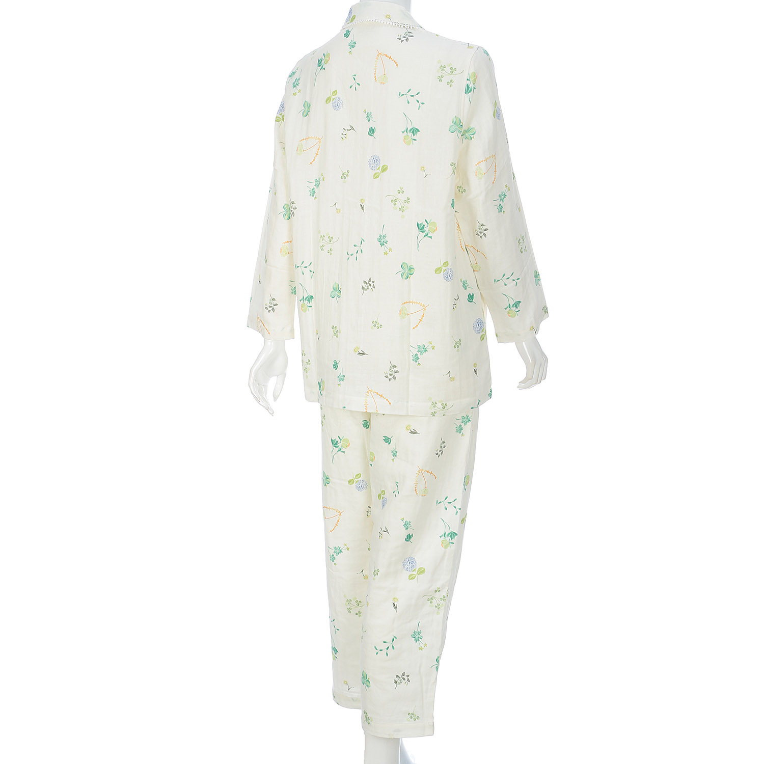 点と線模様製作所 婦人 ダブルガーゼ ボタニカル パジャマ - 画像2