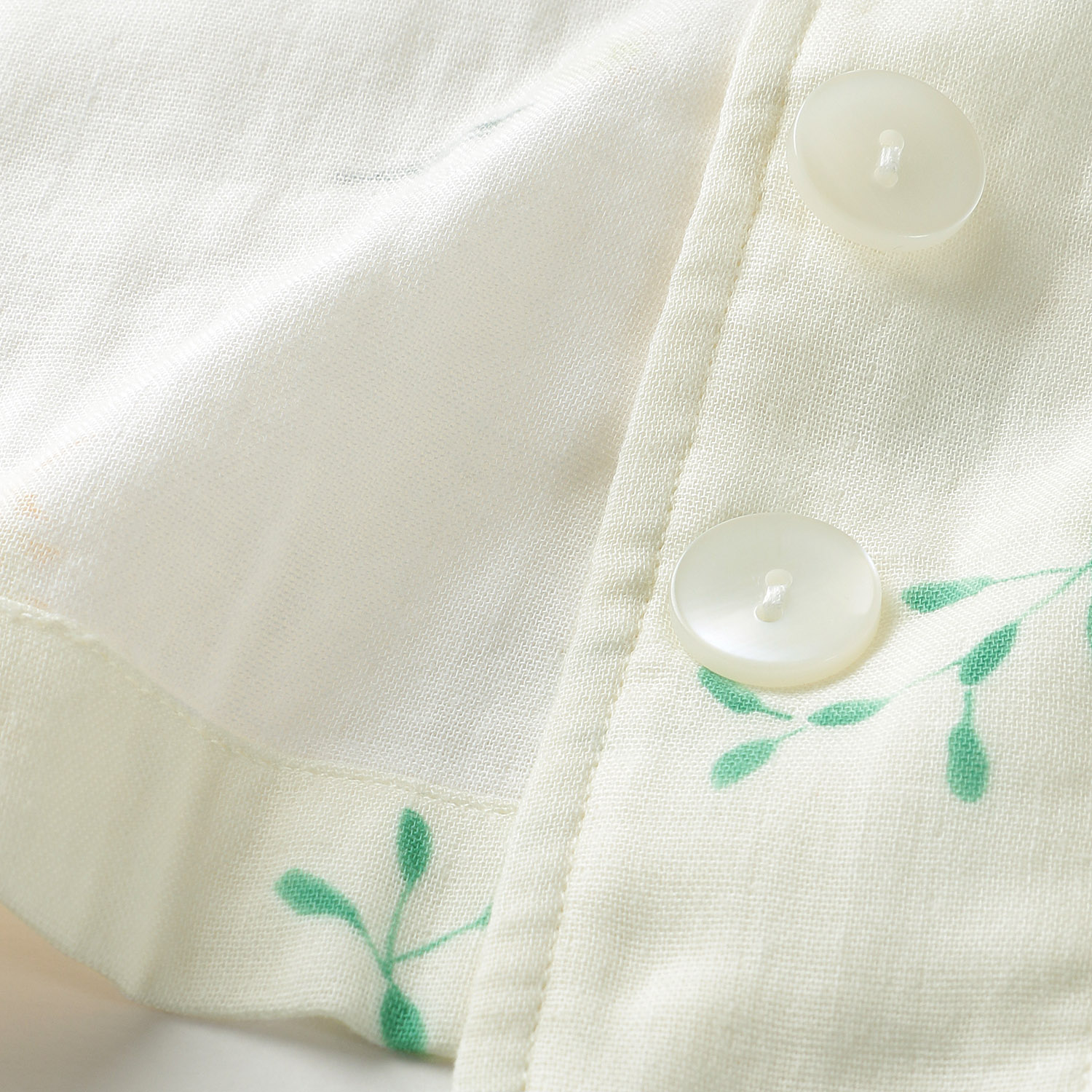 点と線模様製作所 婦人 ダブルガーゼ ボタニカル パジャマ - 画像4