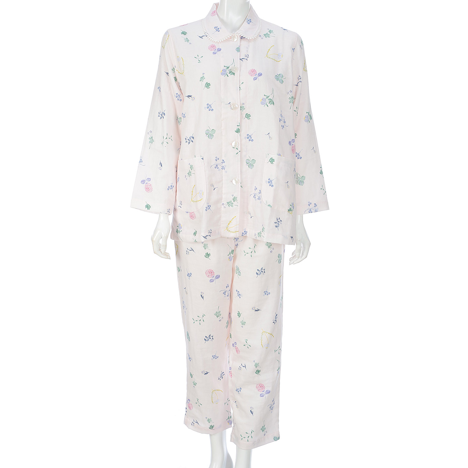 点と線模様製作所 婦人 ダブルガーゼ ボタニカル パジャマ - 画像6