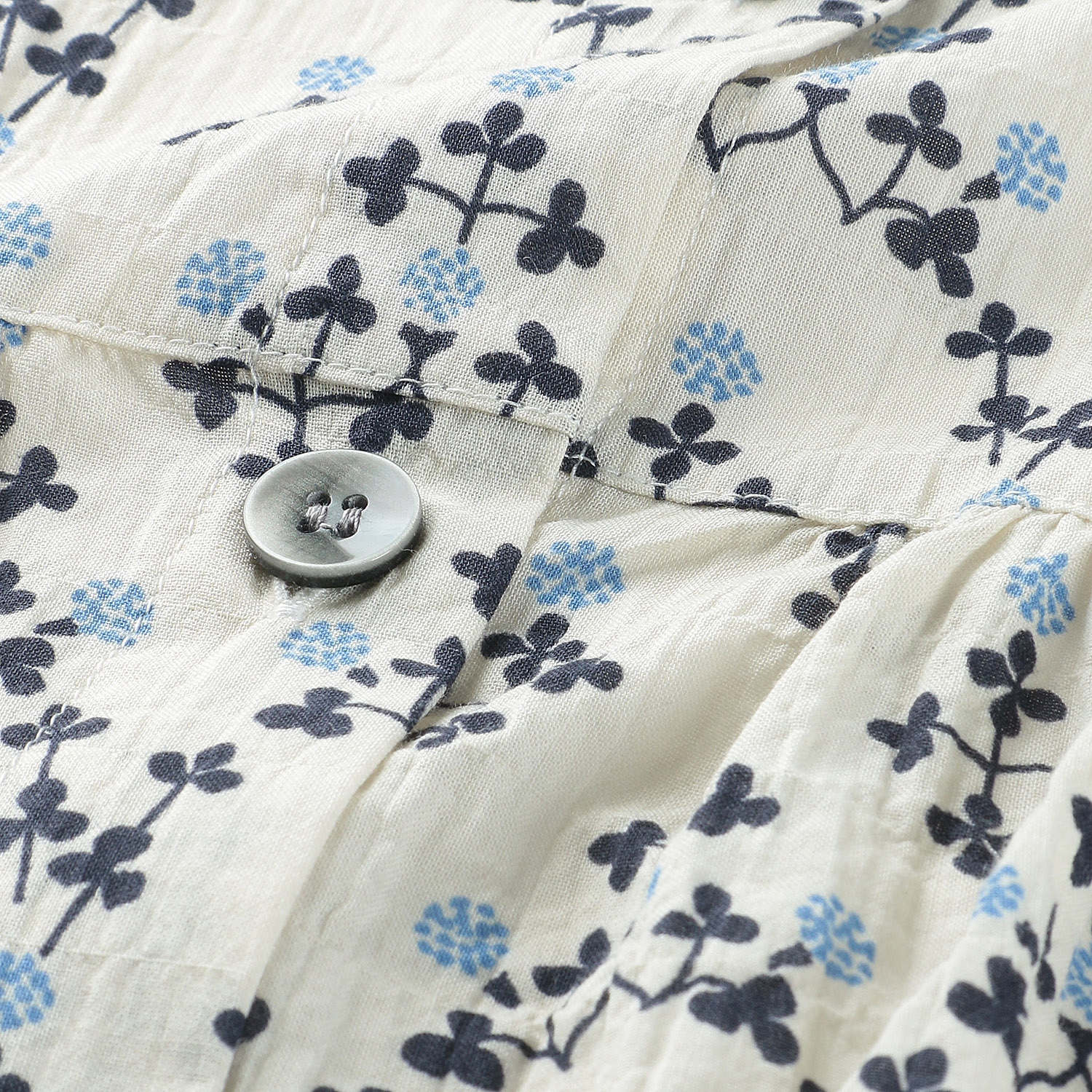 点と線模様製作所 綿シャーリング シロツメクサ ホームドレス - 画像4