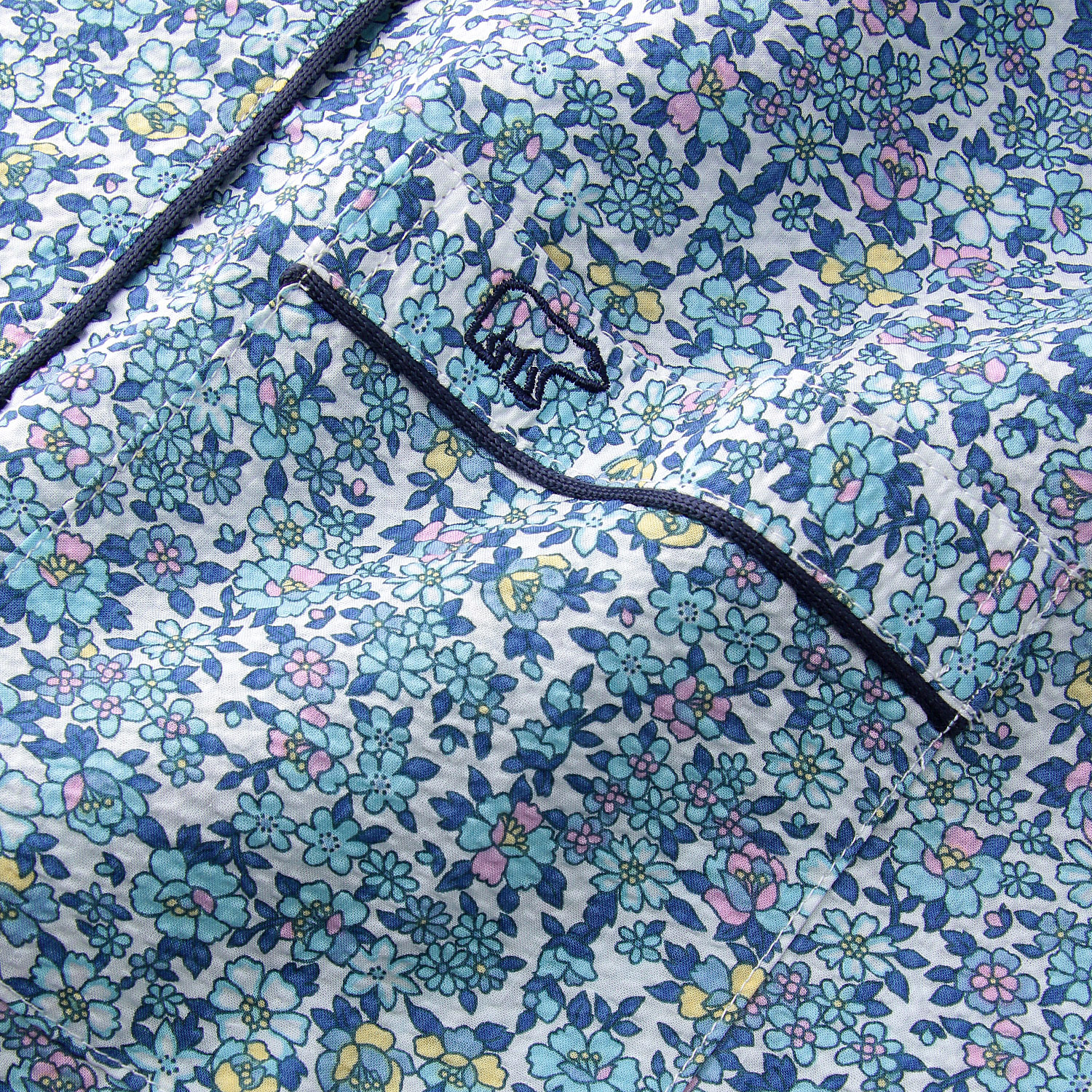 Golden Bear リップル フラワープリント テーラーパジャマ - 画像4