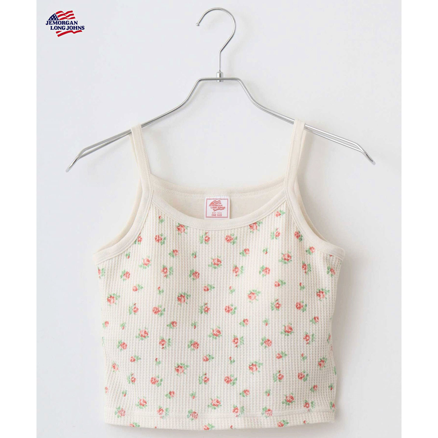 【JEMORGAN LONG JOHNS】 花柄カップ付きショートキャミソール - 画像5