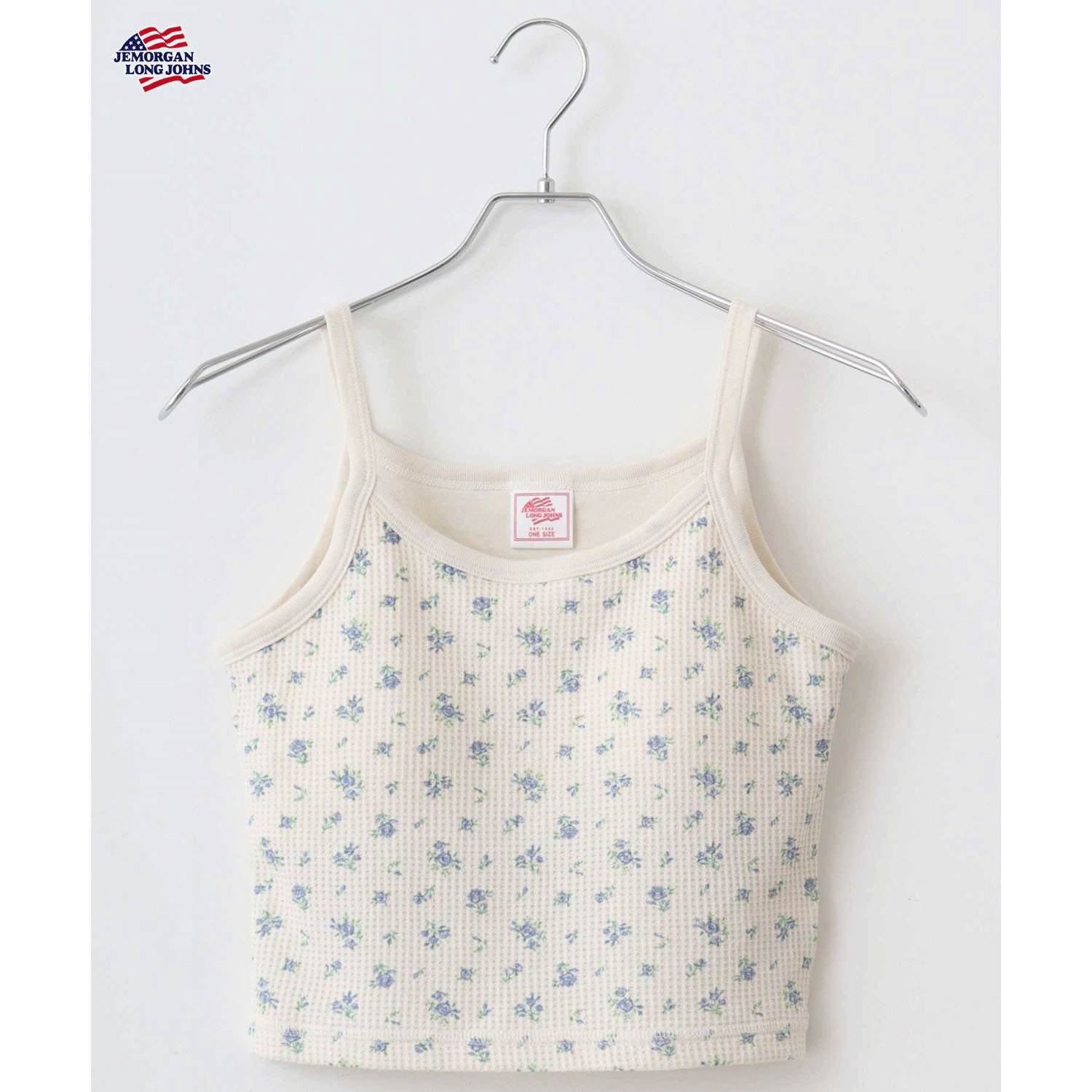 【JEMORGAN LONG JOHNS】 花柄カップ付きショートキャミソール - 画像10