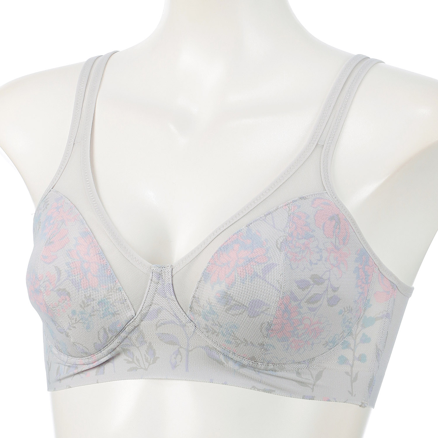 BVD涼ブラ花柄プリントハーフトップM／L - 画像1