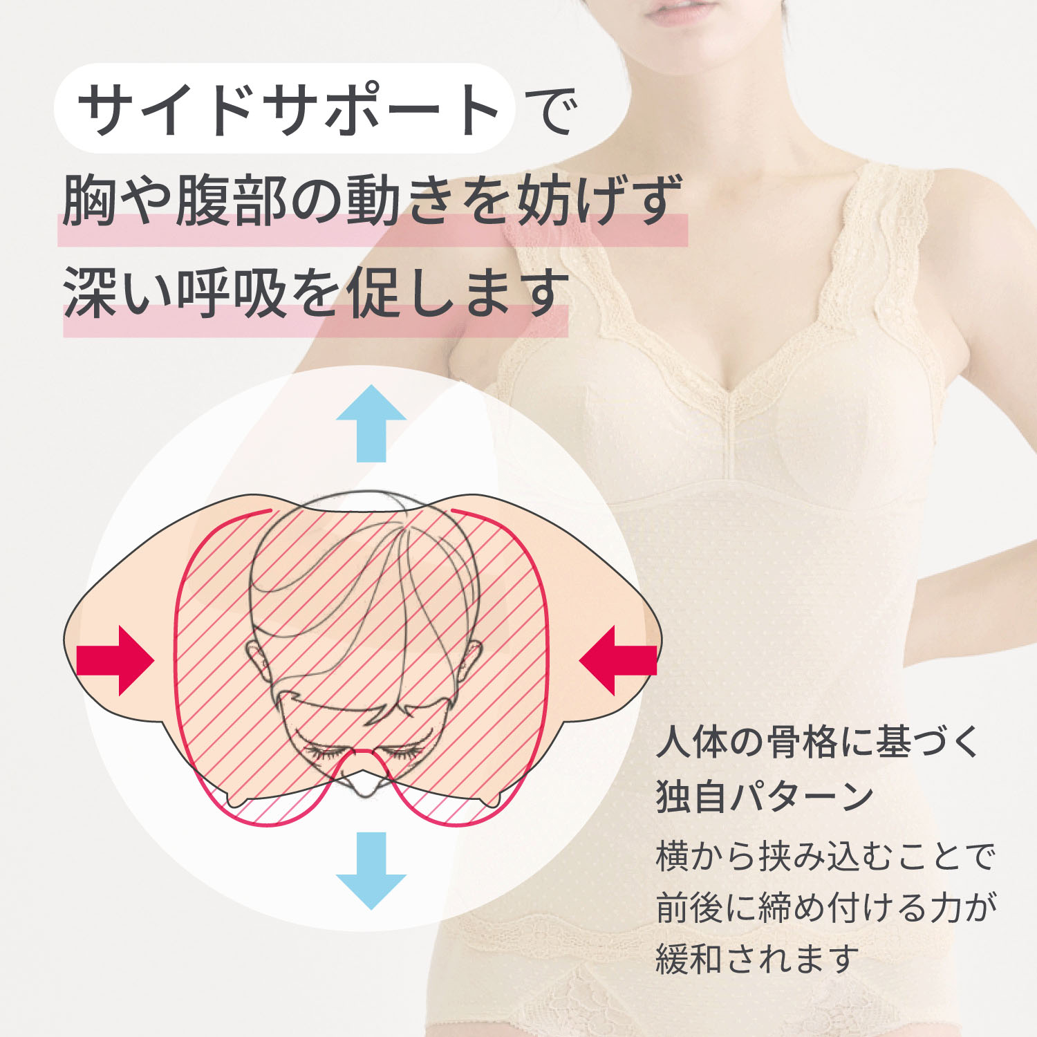 ソフトスタイレット ボディシェイパー ペールラベンダーL - 画像12