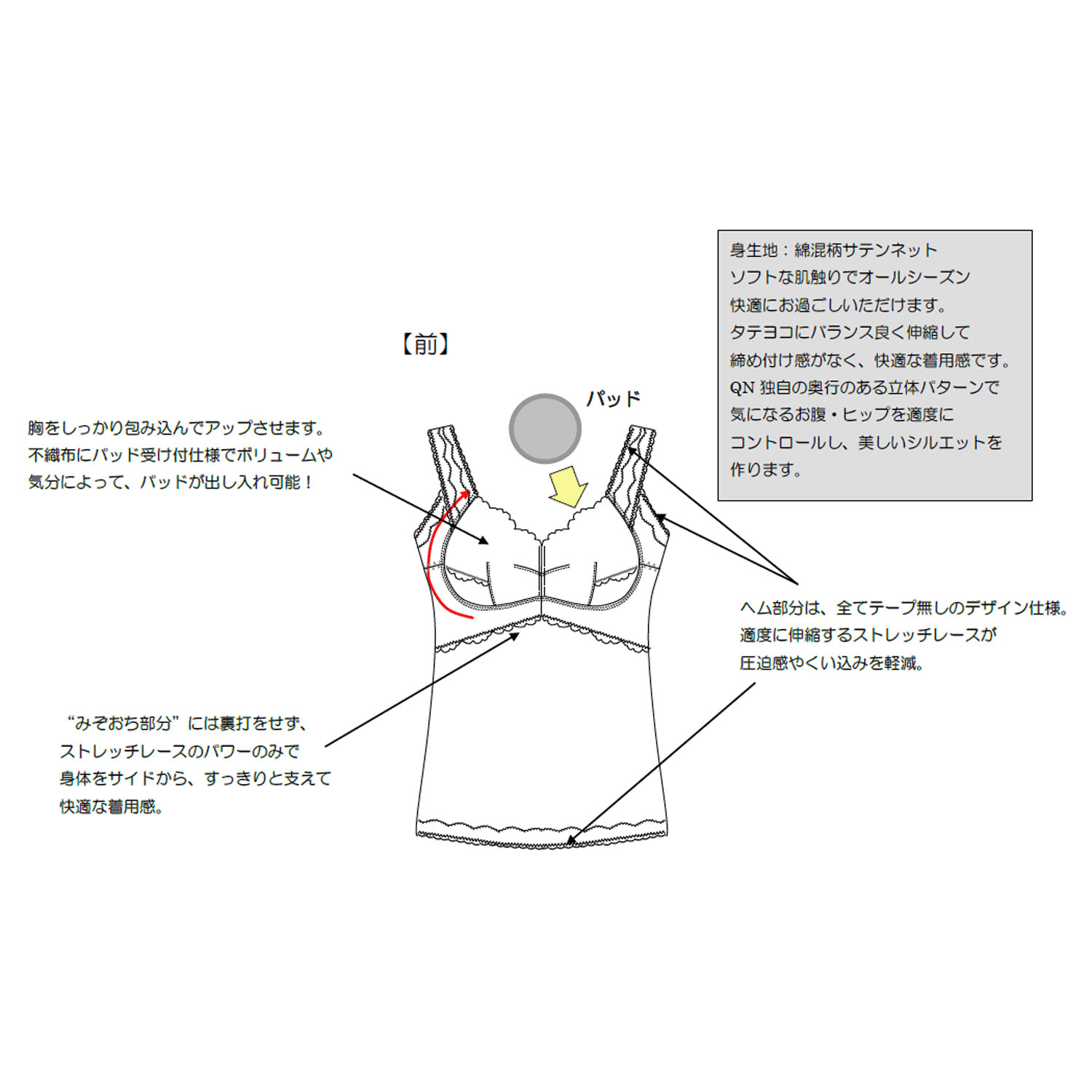 ウェルサポート ボディシェイパーM ジョワイユ - 画像5