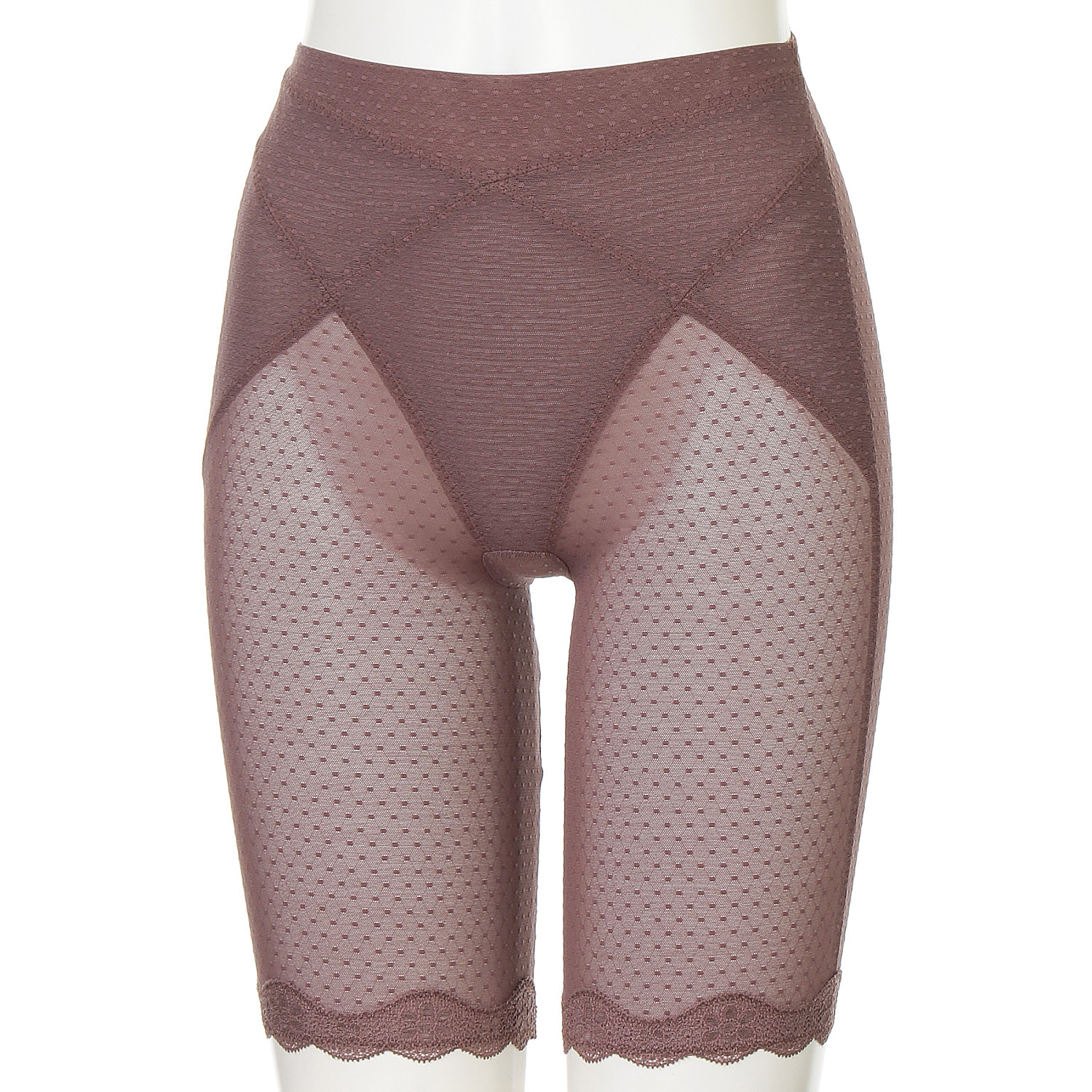 ソフトスタイレット ロングガードル グレイッシュパープル M - 画像1