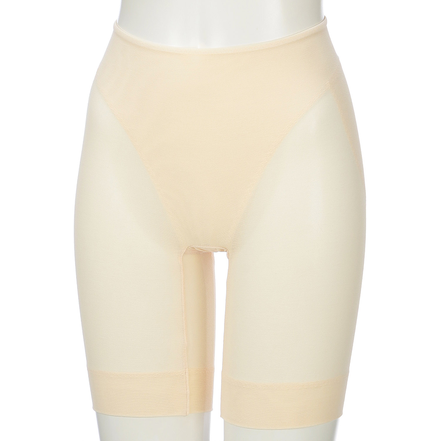 綿メッシュロングボトムベージュL ジョワイユ - 画像1