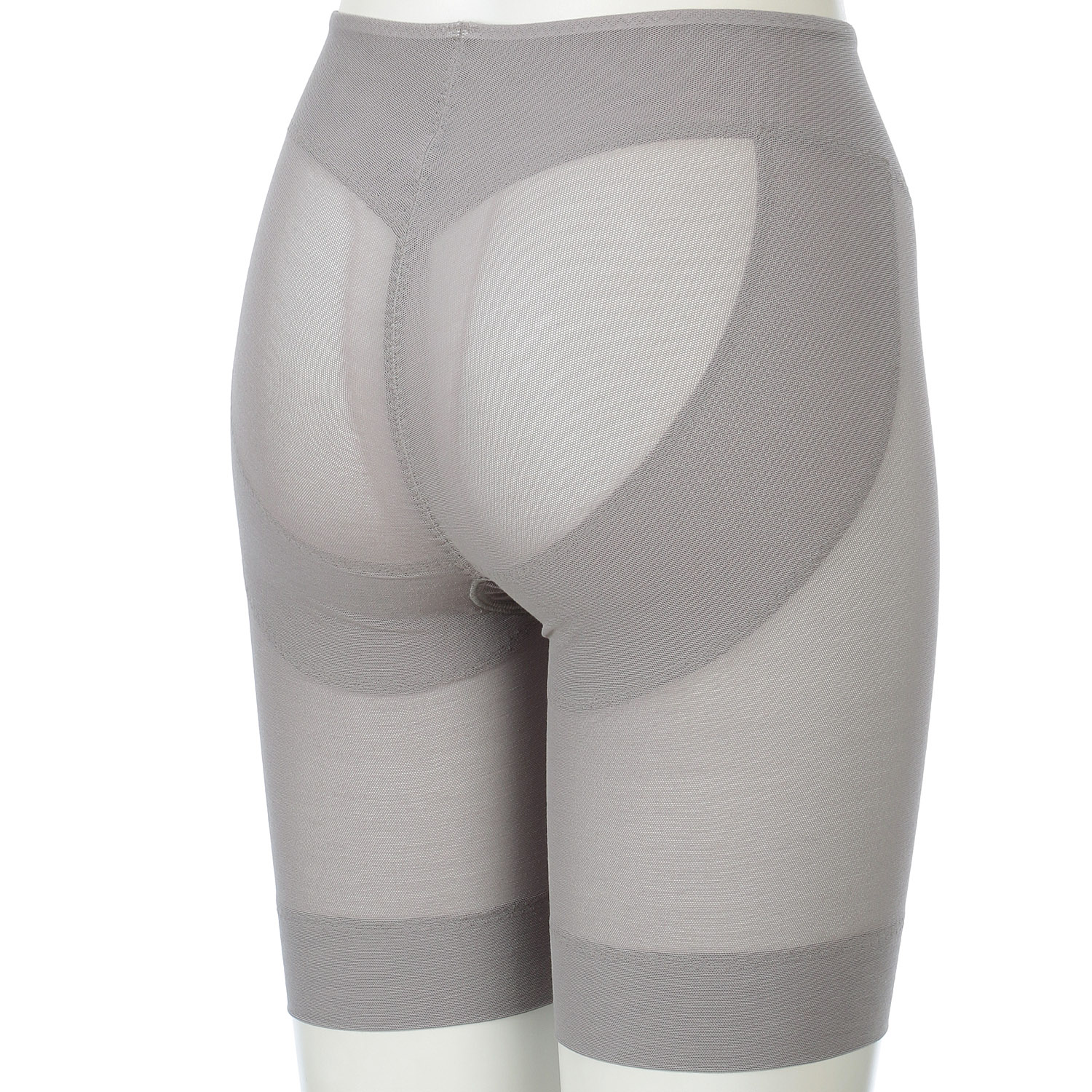 綿メッシュロングボトムチャコールグレー3L ジョワイユ - 画像2