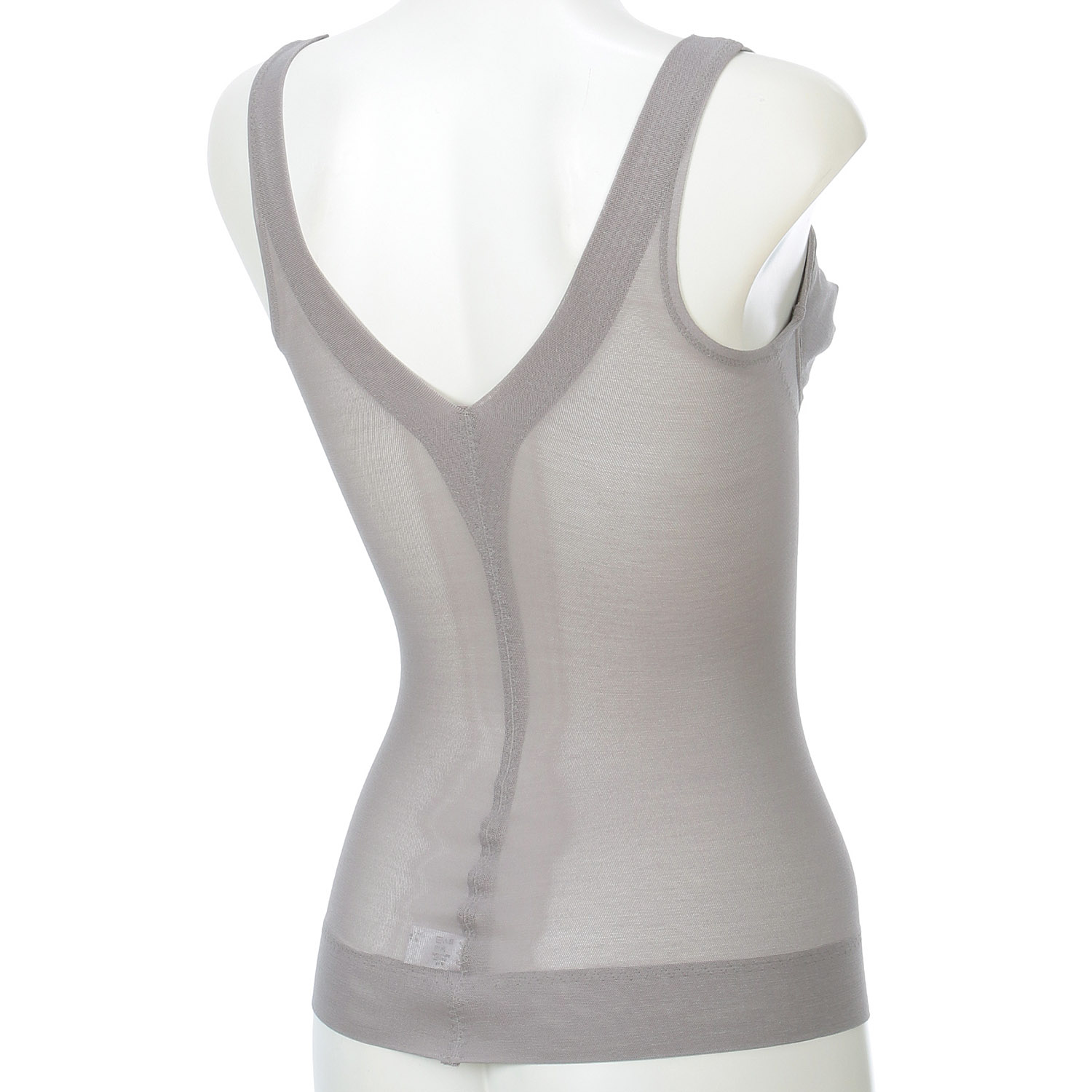 綿メッシュボディシェイパー チャコールグレーL ジョワイユ - 画像2