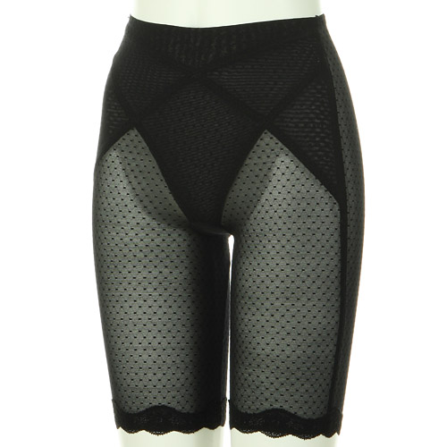 ソフトスタイレット ロングガードル ブラック L - 画像1