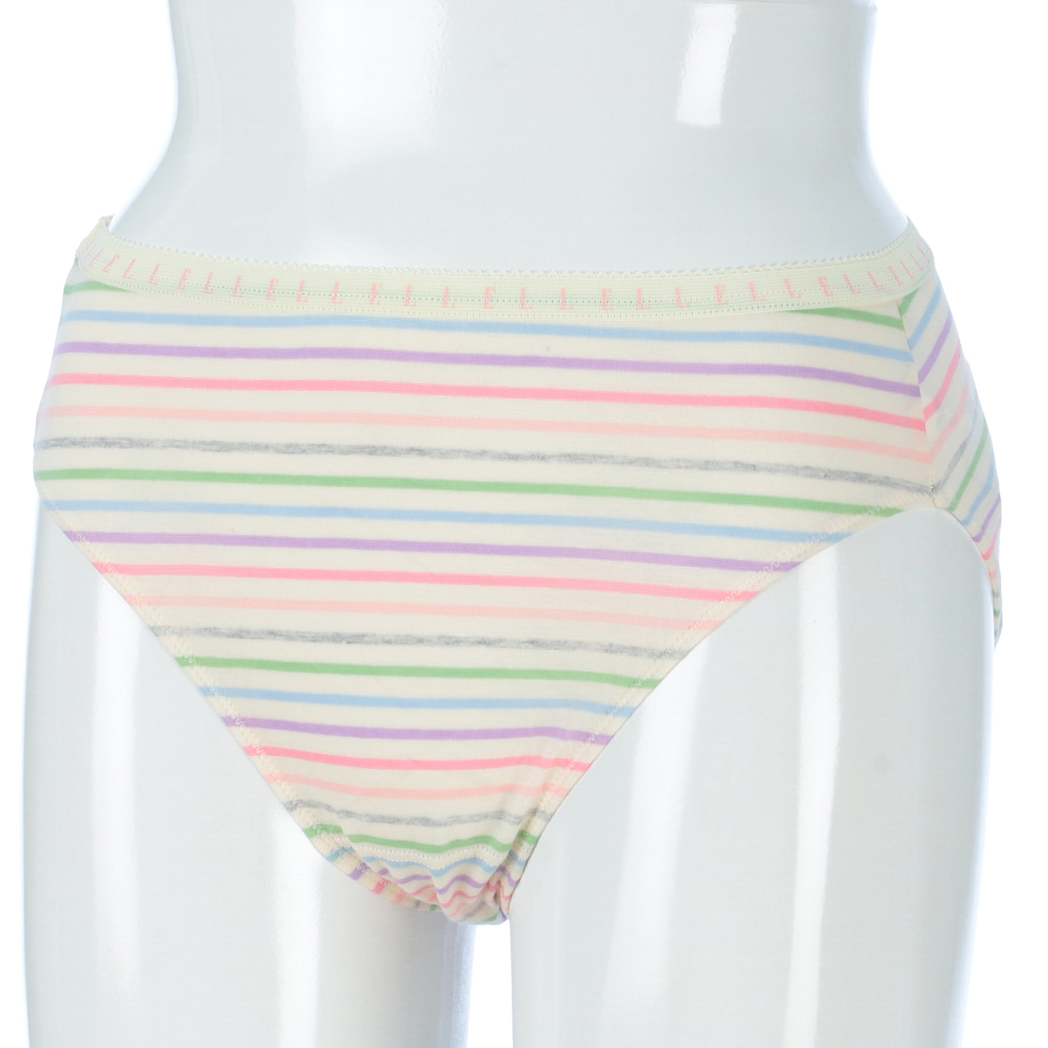 ELLE 綿天竺 ボーダー スタンダード ショーツ - 画像4