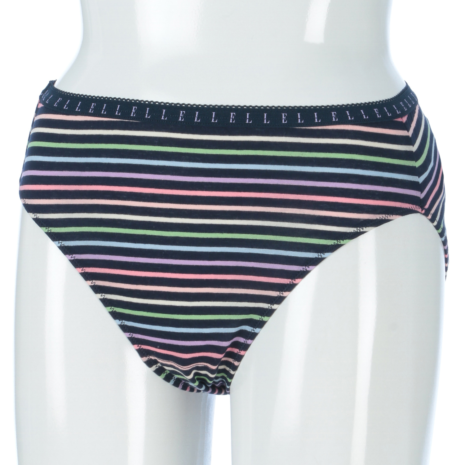 ELLE 綿天竺 ボーダー スタンダード ショーツ - 画像5