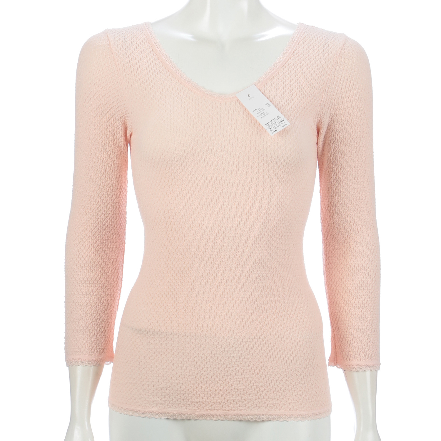 八分袖インナー M  ピーチ エトワール841 - 画像1